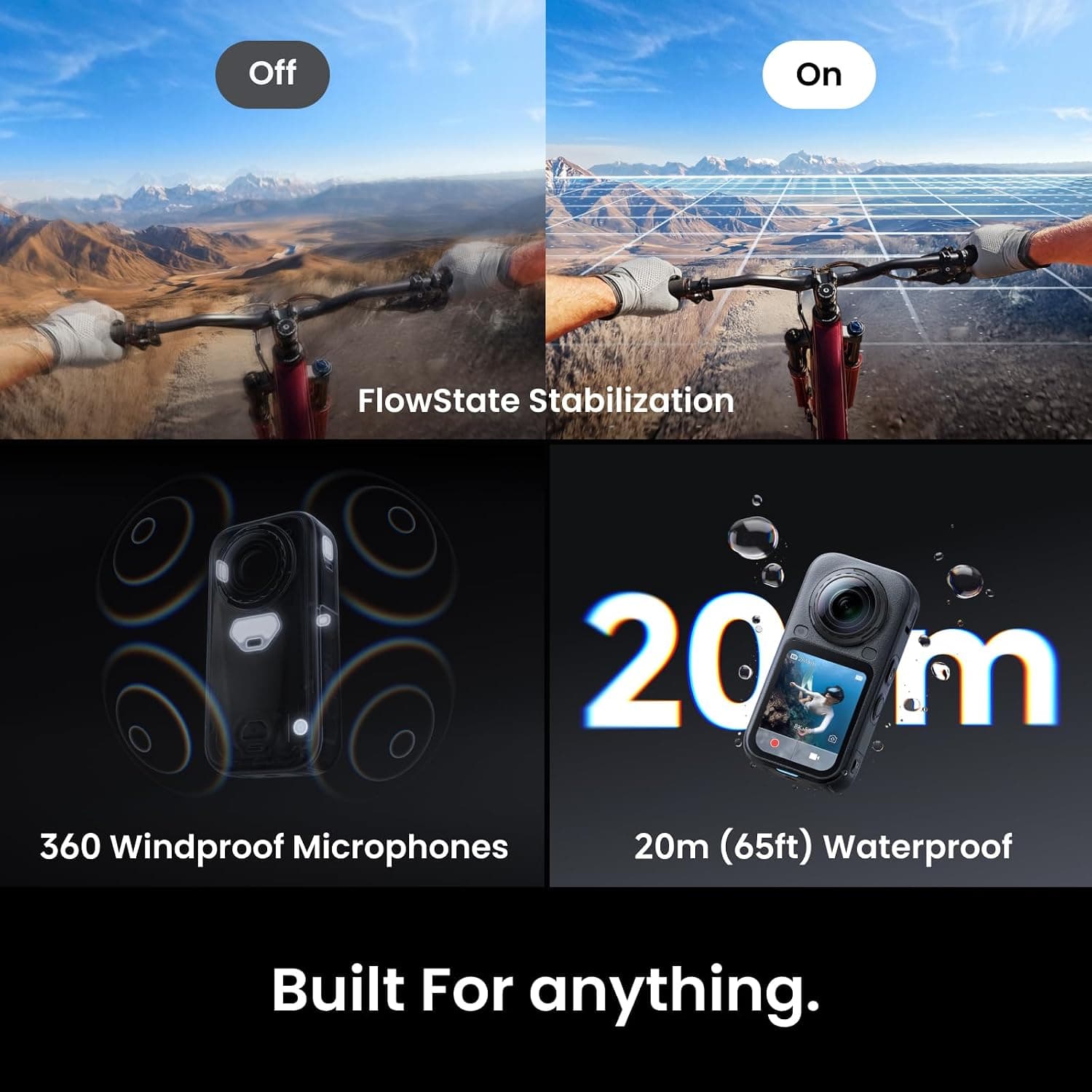 دوربین 360 درجه Insta360 مشکی 8K با سنسورهای 1/1.1'' و بسته لوازم ضروری مدل X6 دوربین 360 درجه Insta360 مشکی 8K با سنسورهای 1/1.1'' و بسته لوازم ضروری مدل X6