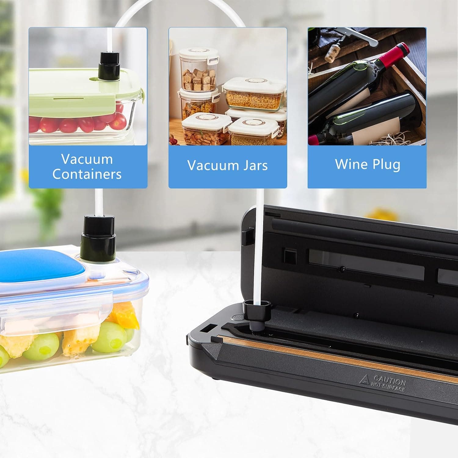 دستگاه وکیوم مواد غذایی Inkbird مدل INK-VS01 با سیل خودکار یکلمسی 220V دستگاه وکیوم مواد غذایی Inkbird مدل INK-VS01 با سیل خودکار یکلمسی 220V