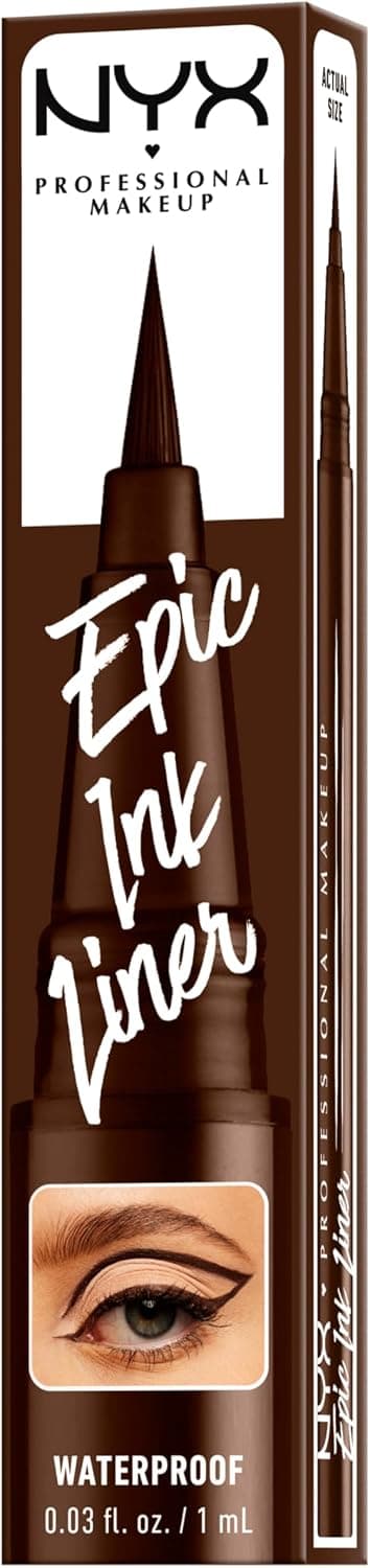 خط چشم مایع قلمی NYX PROFESSIONAL MAKEUP Epic Ink نوک نمدی انعطافپذیر ضدآب رنگ 04 Milk Chocolate خط چشم مایع قلمی NYX PROFESSIONAL MAKEUP Epic Ink نوک نمدی انعطافپذیر ضدآب رنگ 04 Milk Chocolate