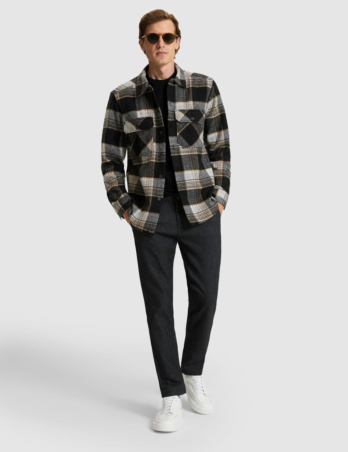 پیراهن مردانه Pierre Cardin سیاه طرحدار مدل 50316763-VR046 پیراهن مردانه Pierre Cardin سیاه طرحدار مدل 50316763-VR046