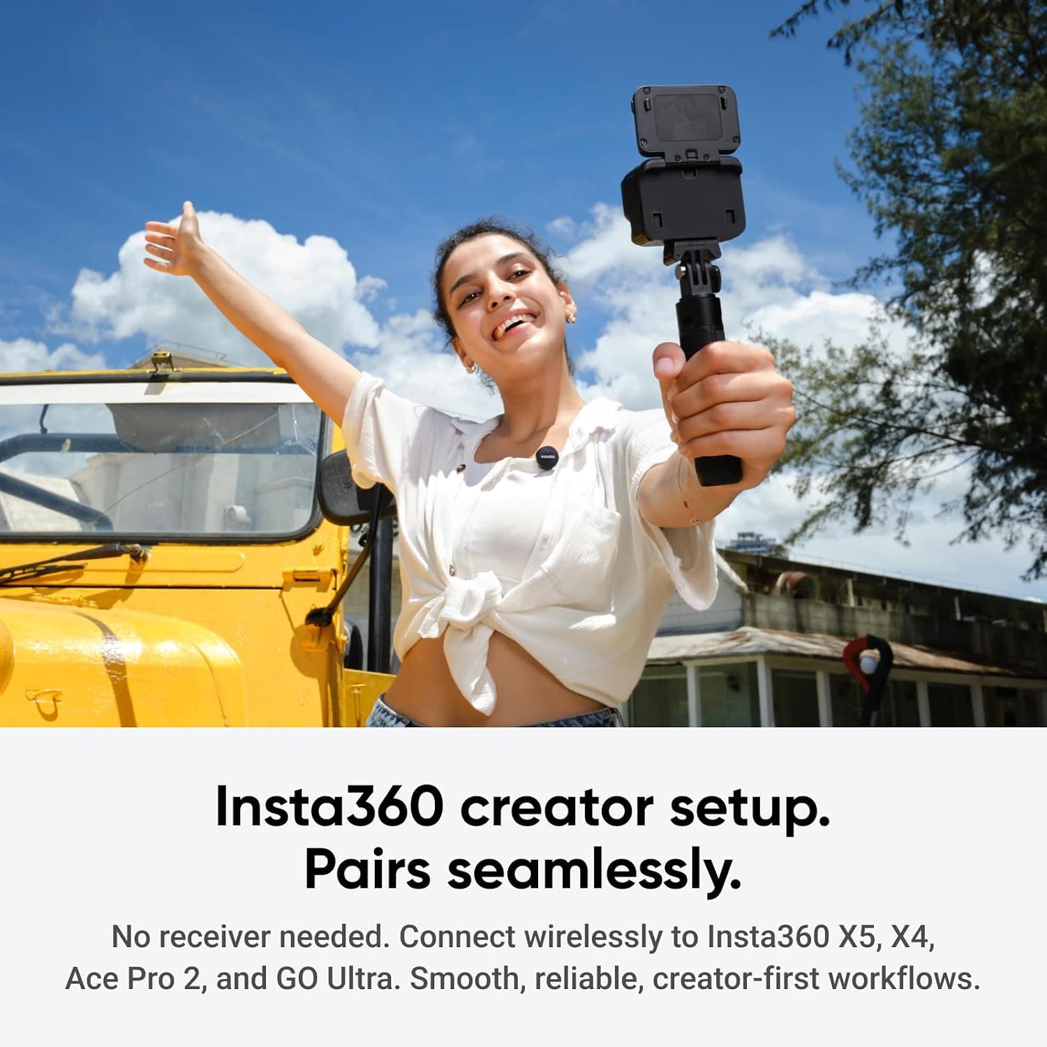 میکروفون یقهای بیسیم فرستنده Insta360 فوقسبک مدل Mic Air میکروفون یقهای بیسیم فرستنده Insta360 فوقسبک مدل Mic Air