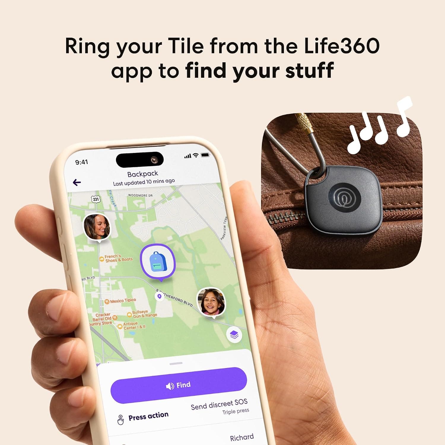 ردیاب بلوتوث Life360 سازگار iOS و Android مشکی Tile Mate 1 عددی ردیاب بلوتوث Life360 سازگار iOS و Android مشکی Tile Mate 1 عددی