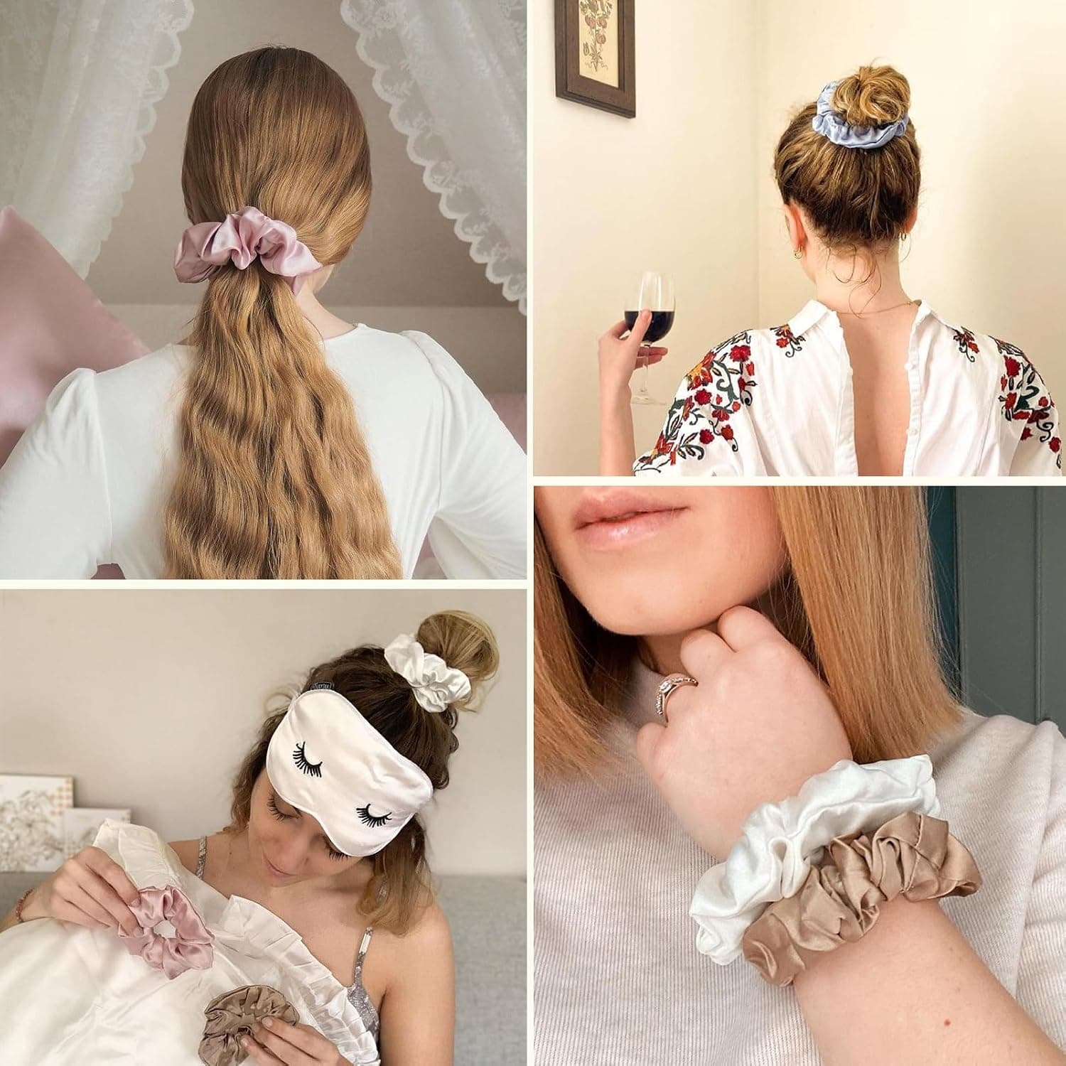 کش مو زنانه LilySilk ابریشمی خالص شارموز مشکی کش مو زنانه LilySilk ابریشمی خالص شارموز مشکی