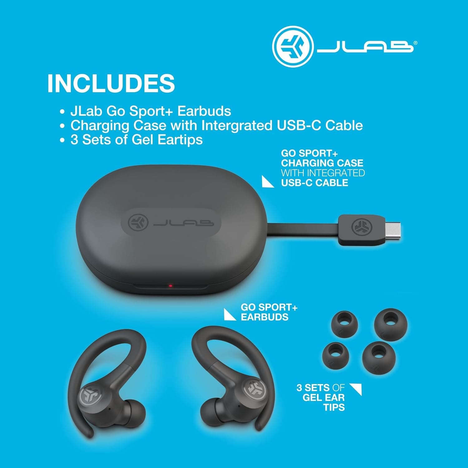 هدفون ورزشی JLab Go Air Sport+ مخصوص دویدن با بلوتوث 35H رنگ گرافیتی هدفون ورزشی JLab Go Air Sport+ مخصوص دویدن با بلوتوث 35H رنگ گرافیتی