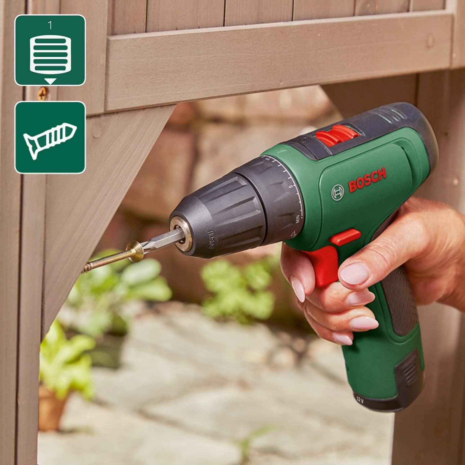 دریل پیچگوشتی شارژی Bosch 12 ولتی با باتری 2.0 Ah مدل EasyDrill 1200 دریل پیچگوشتی شارژی Bosch 12 ولتی با باتری 2.0 Ah مدل EasyDrill 1200