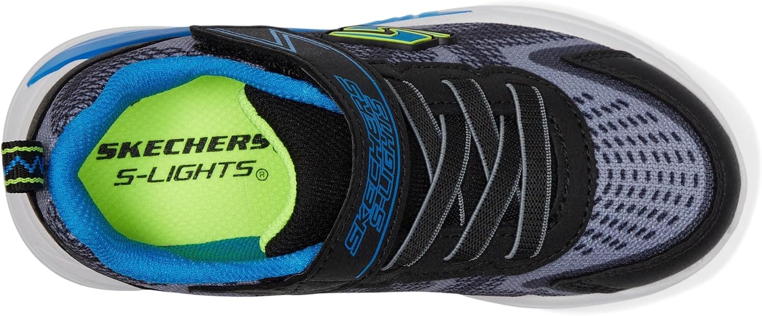 کفش پسرانه Skechers مشکی چراغدار Tri - Namics مدل 401660N BKYB کفش پسرانه Skechers مشکی چراغدار Tri - Namics مدل 401660N BKYB