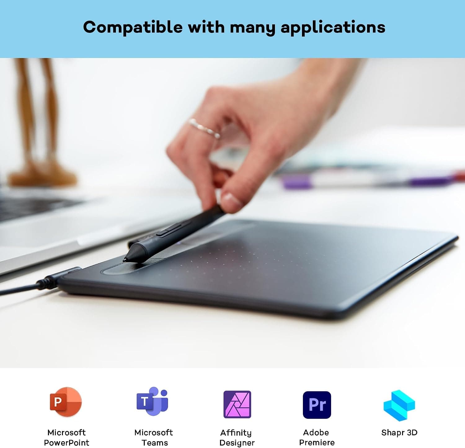 تبلت طراحی Wacom مدل Intuos S مشکی تبلت طراحی Wacom مدل Intuos S مشکی
