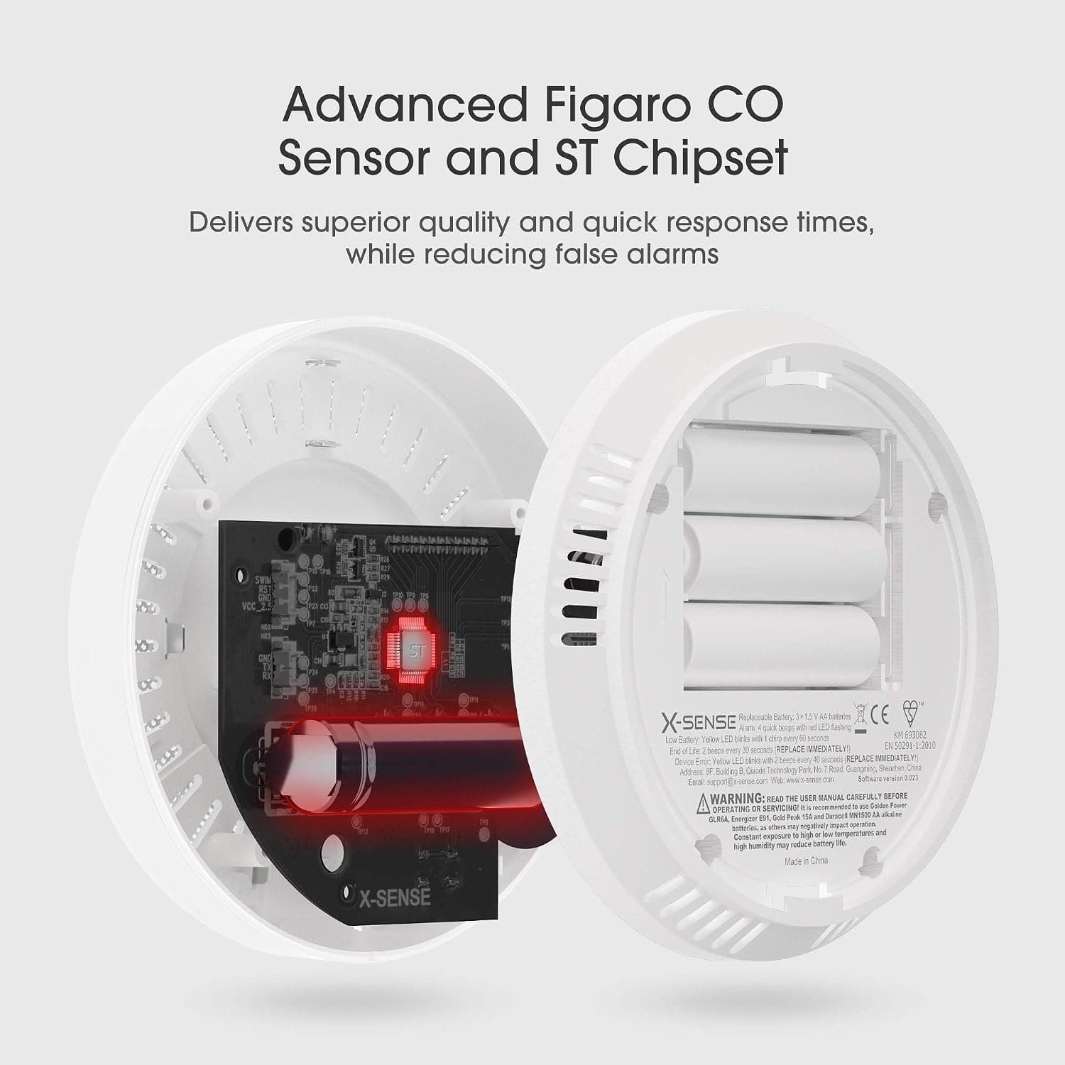 آشکارساز منوکسید کربن X-Sense نمایشگر دیجیتال باتری قابل تعویض مدل CO03D آشکارساز منوکسید کربن X-Sense نمایشگر دیجیتال باتری قابل تعویض مدل CO03D