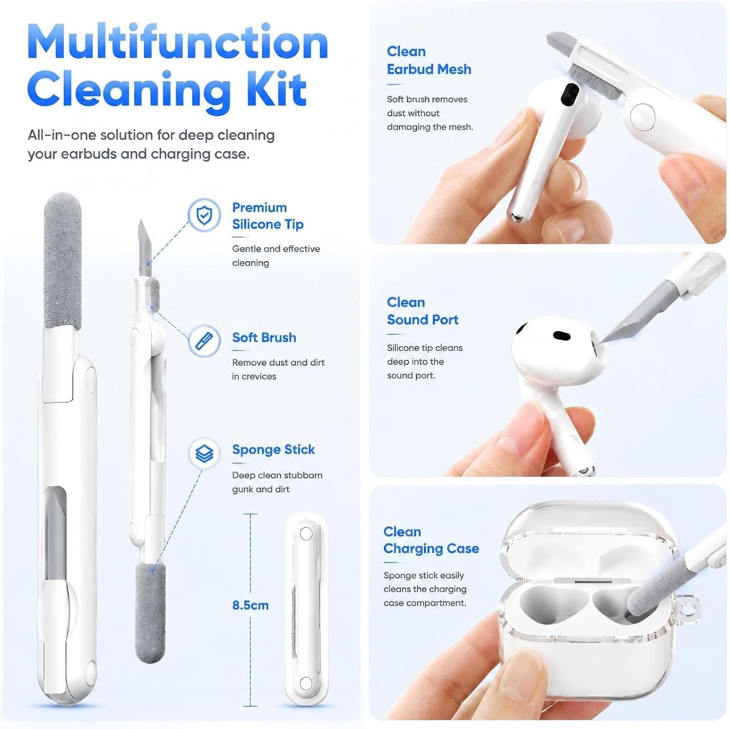 قاب شفاف MHYALUDO برای AirPods 5 (2026) و AirPods 4 (2024) سفید قاب شفاف MHYALUDO برای AirPods 5 (2026) و AirPods 4 (2024) سفید