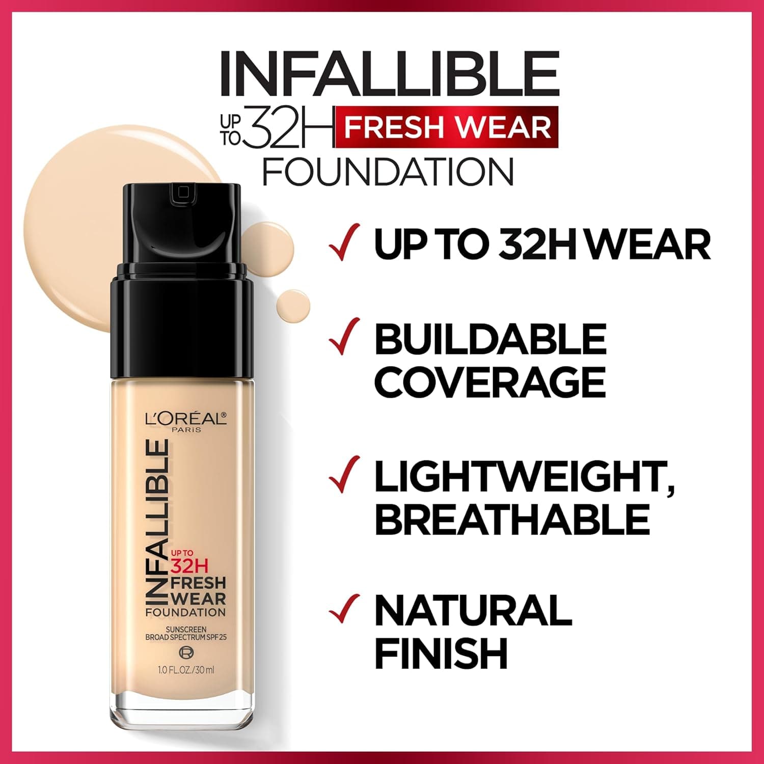 کرمپودر سبک L'Oreal Paris مدل Infallible Fresh Wear شماره 445 Vanilla کرمپودر سبک L'Oreal Paris مدل Infallible Fresh Wear شماره 445 Vanilla