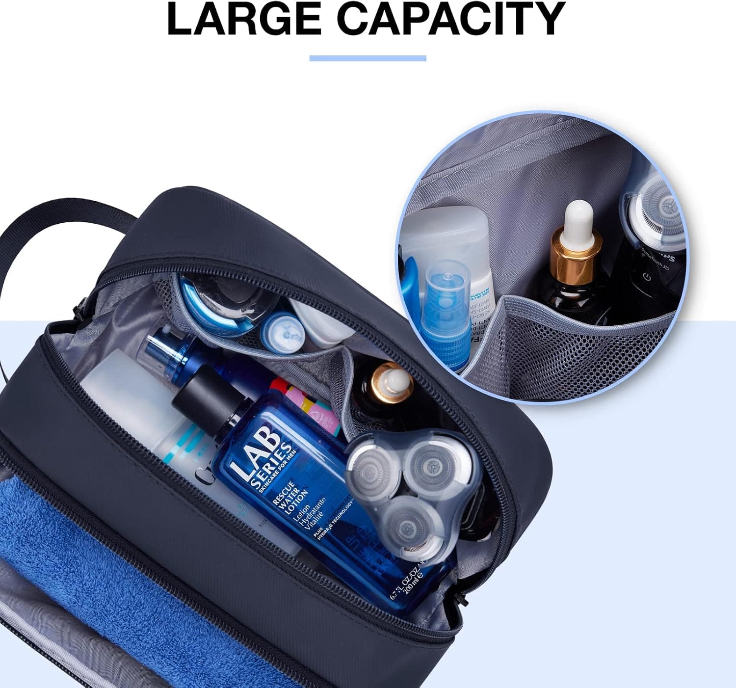 کیف لوازم بهداشتی مردانه bagsmart مقاوم در برابر آب سرمهای سایز Medium کیف لوازم بهداشتی مردانه bagsmart مقاوم در برابر آب سرمهای سایز Medium