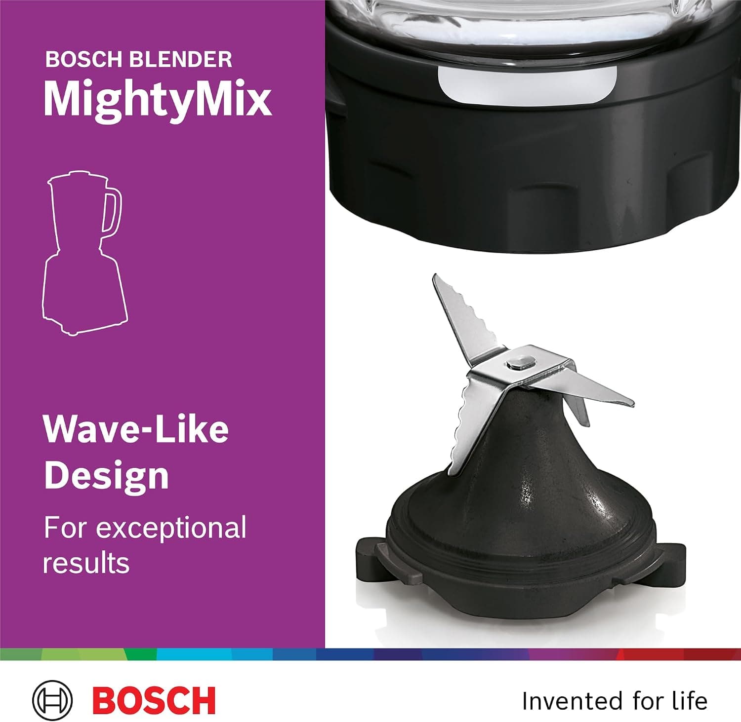 مخلوطکن BOSCH 600 W 1500 ml با فیلتر اسموتی و آسیاب مدل Mightymixx مخلوطکن BOSCH 600 W 1500 ml با فیلتر اسموتی و آسیاب مدل Mightymixx