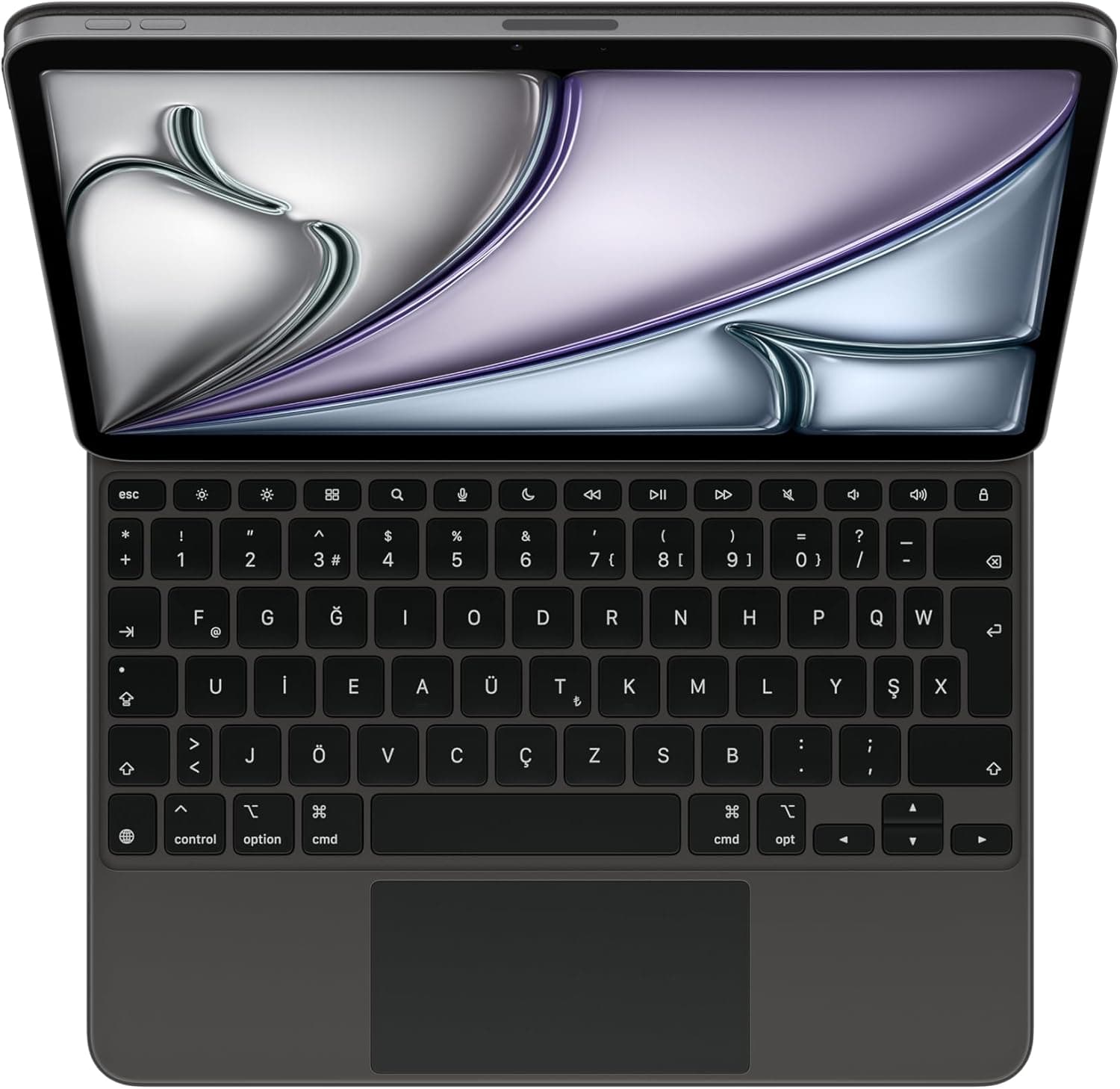 کیبورد Apple Magic Keyboard iPad Air 11 اینچ M3 چیدمان ترکی F مشکی کیبورد Apple Magic Keyboard iPad Air 11 اینچ M3 چیدمان ترکی F مشکی