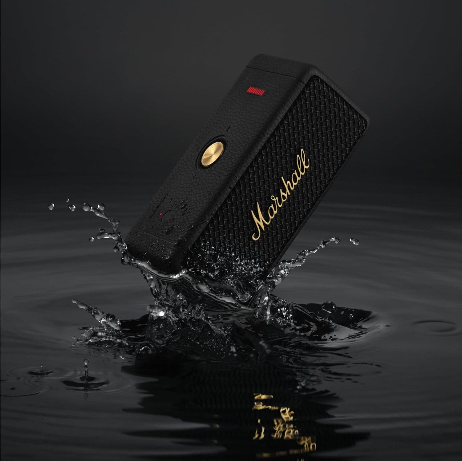 اسپیکر بلوتوثی Marshall مشکی و برنجی مدل Emberton II اسپیکر بلوتوثی Marshall مشکی و برنجی مدل Emberton II