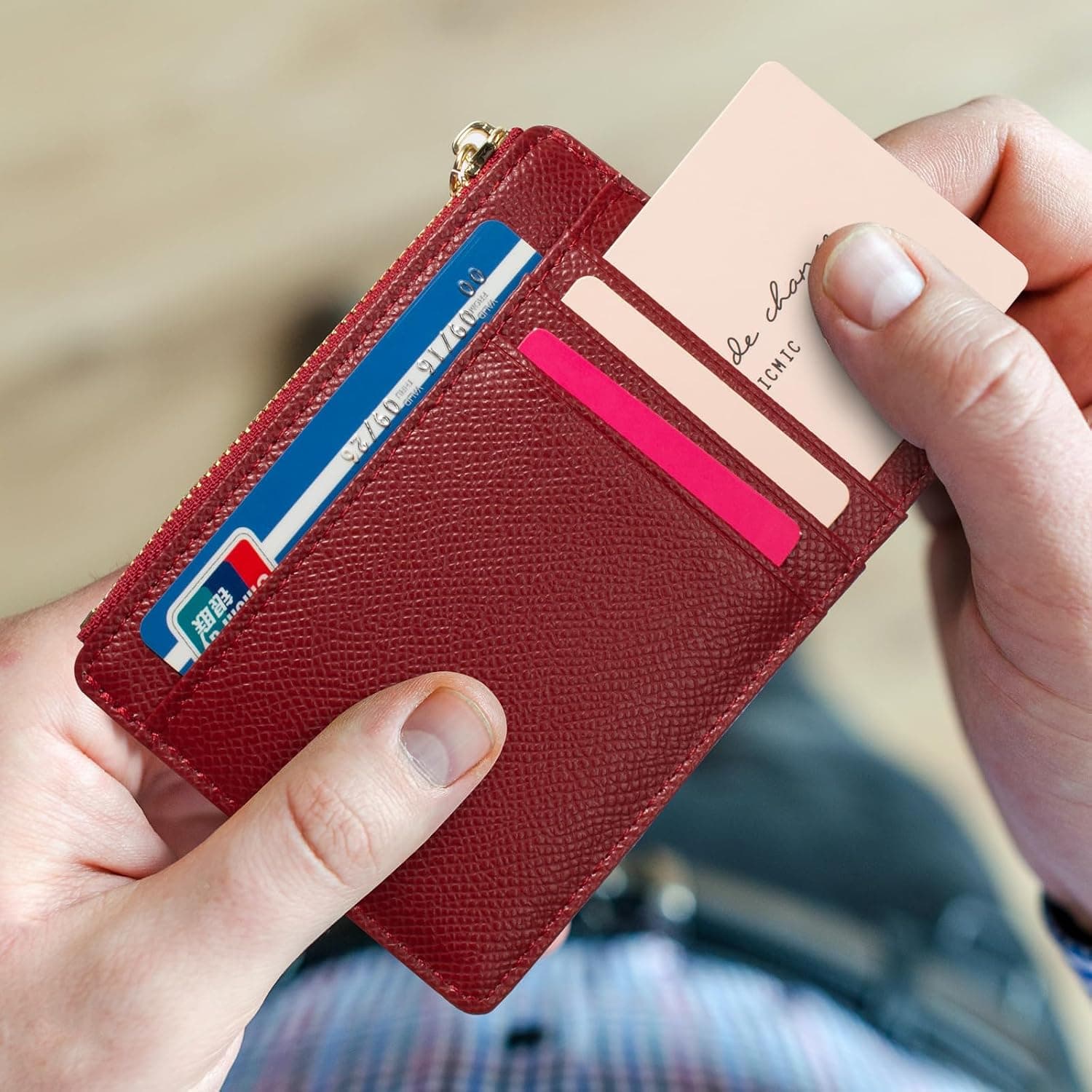 کیف پول جیبی کوچک و باریک Valentoria ضد RFID زیپدار جاکلیدی برای خانمها و آقایان کیف پول جیبی کوچک و باریک Valentoria ضد RFID زیپدار جاکلیدی برای خانمها و آقایان