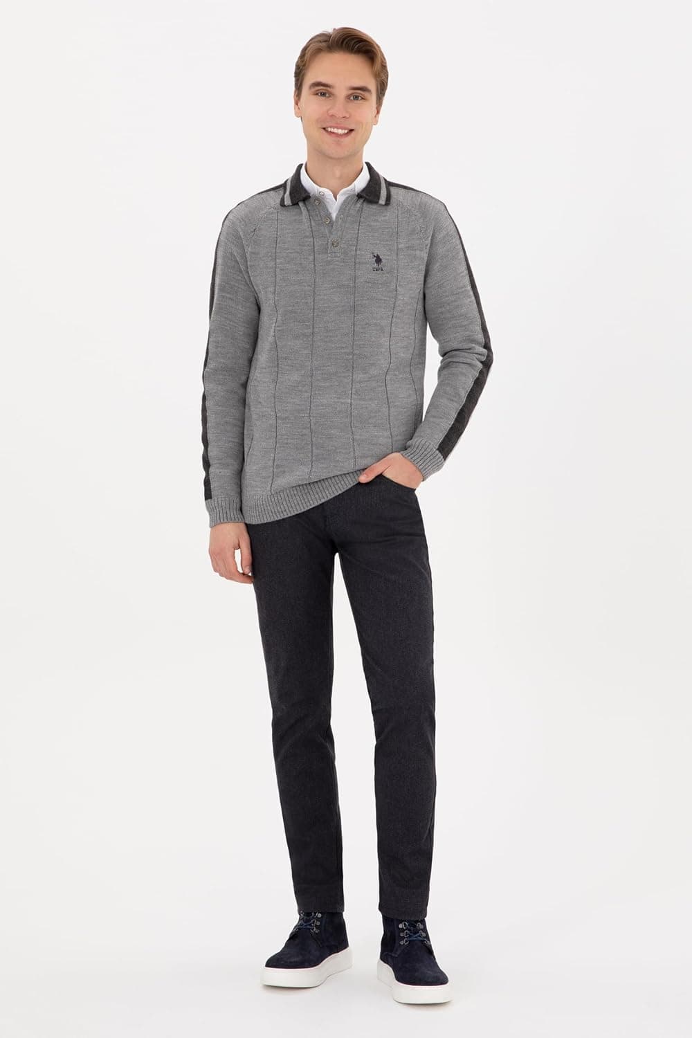 پلیور مردانه U.S. POLO ASSN. خاکستری مدل 50315043-VR024 پلیور مردانه U.S. POLO ASSN. خاکستری مدل 50315043-VR024