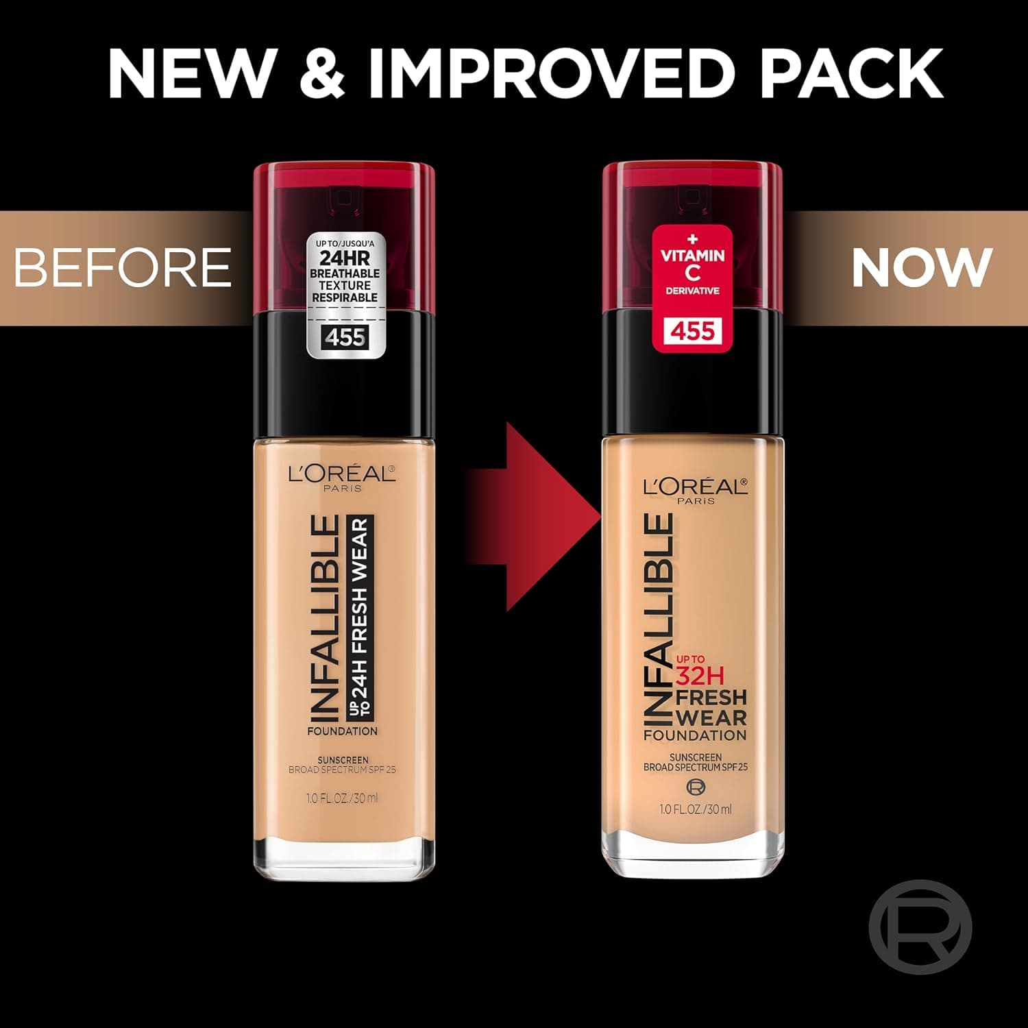 کرمپودر سبک L'Oreal Paris مدل Infallible Fresh Wear شماره 445 Vanilla کرمپودر سبک L'Oreal Paris مدل Infallible Fresh Wear شماره 445 Vanilla