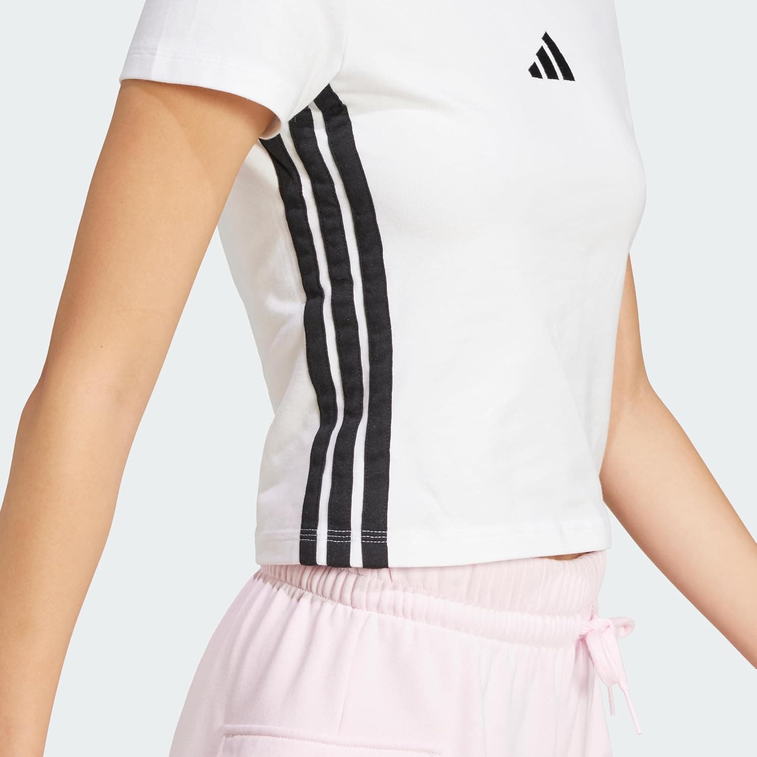 تیشرت زنانه adidas Essentials 3-Stripes اسلیم بیبی فیت تیشرت زنانه adidas Essentials 3-Stripes اسلیم بیبی فیت