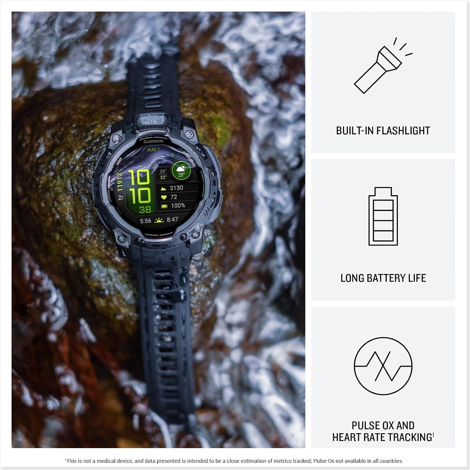 ساعت هوشمند Garmin Instinct 3 45mm مشکی AMOLED ساعت هوشمند Garmin Instinct 3 45mm مشکی AMOLED