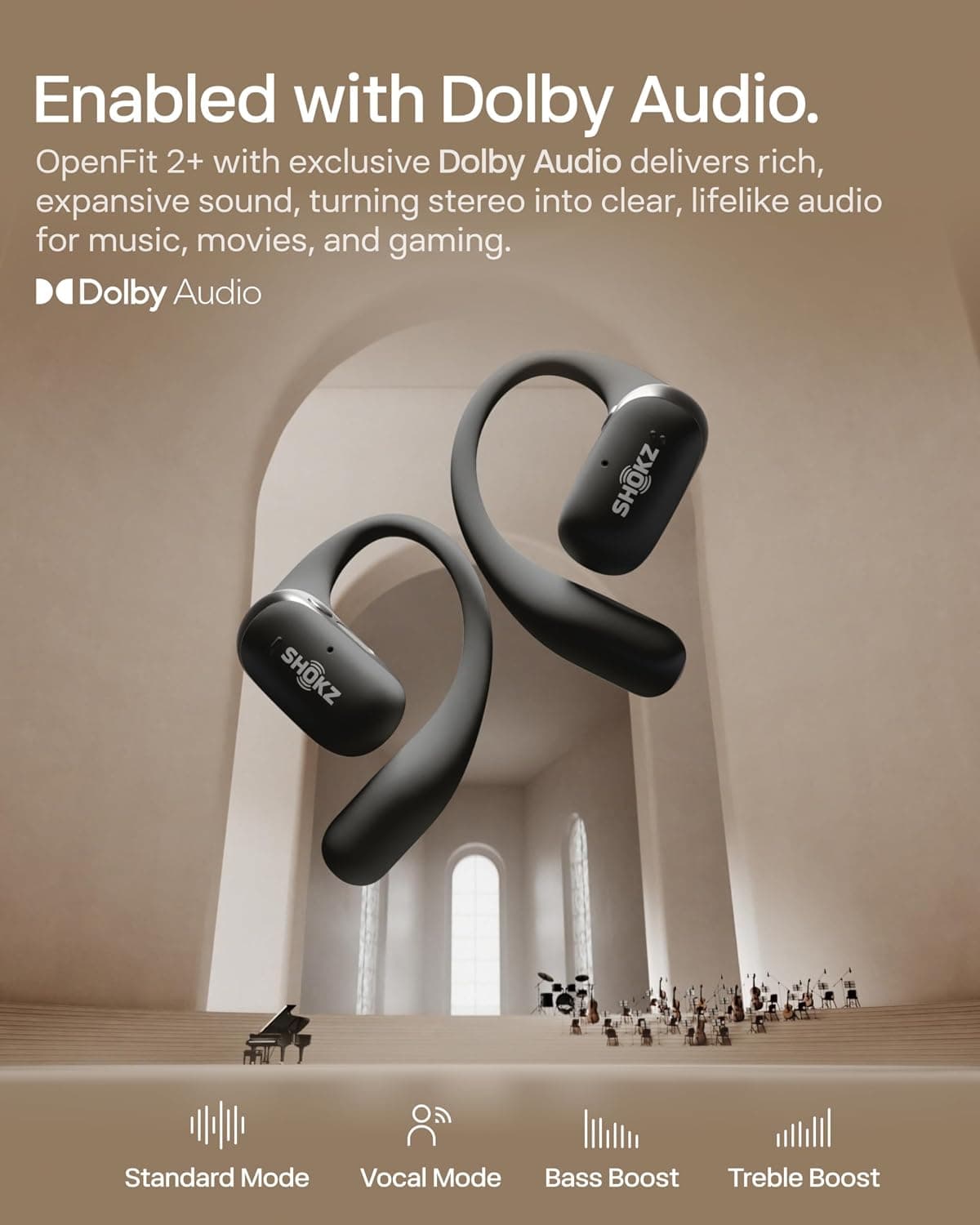 هدفون SHOKZ گوشباز مدل OpenFit 2+ مشکی هدفون SHOKZ گوشباز مدل OpenFit 2+ مشکی