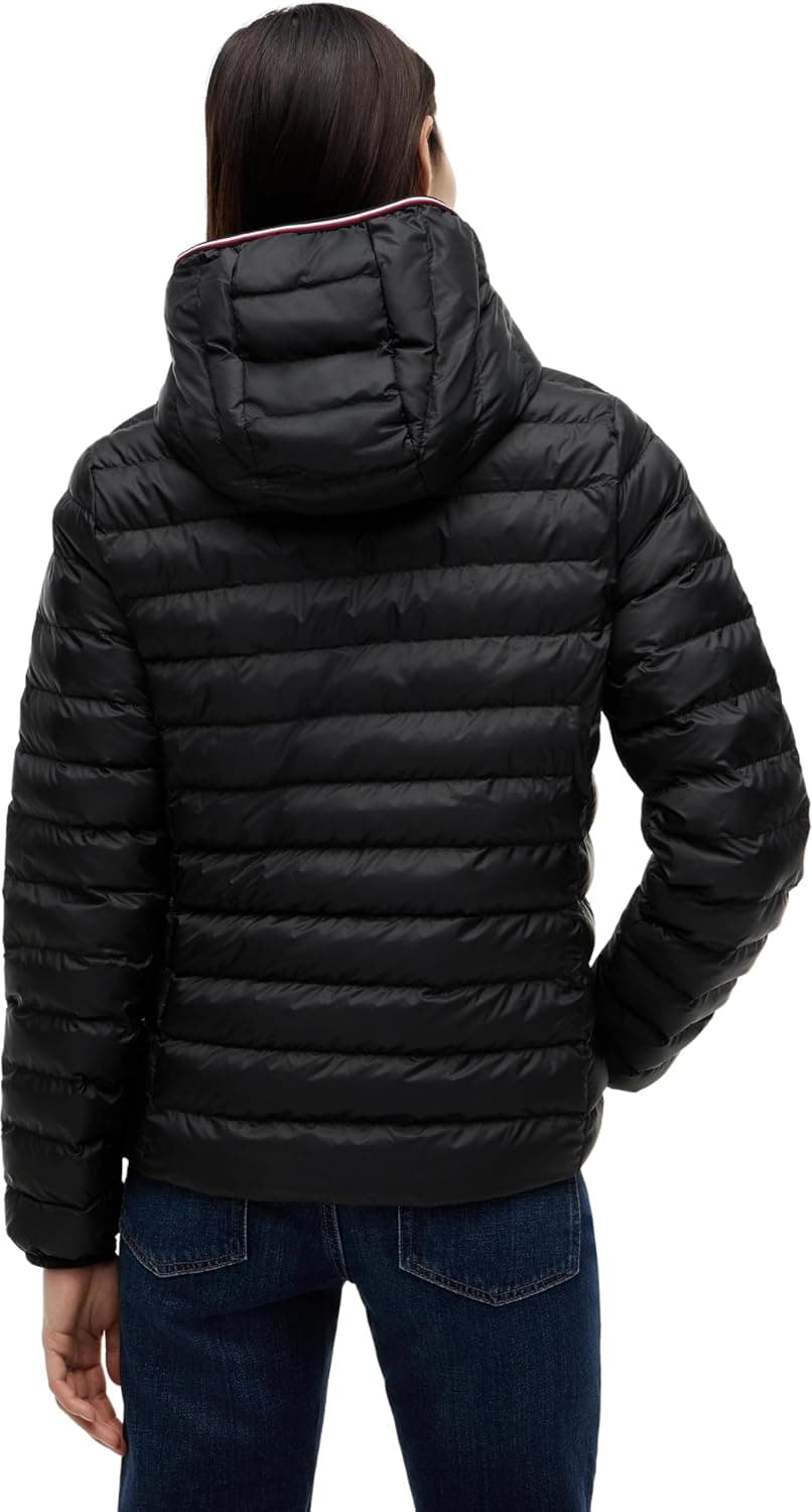 ژاکت زنانه Tommy Hilfiger پدینگدار راهراه GLOBAL مدل LW ژاکت زنانه Tommy Hilfiger پدینگدار راهراه GLOBAL مدل LW