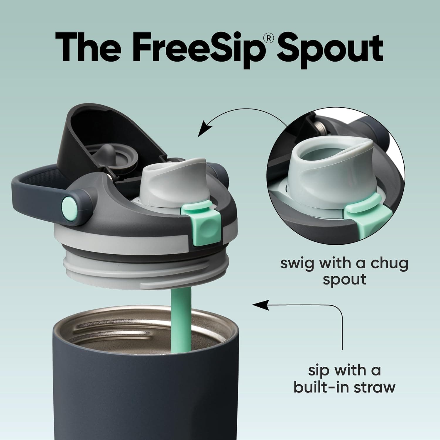 بطری آب Owala استیل ضدزنگ 30-oz خاکستری مهآلود مدل FreeSip Sway بطری آب Owala استیل ضدزنگ 30-oz خاکستری مهآلود مدل FreeSip Sway
