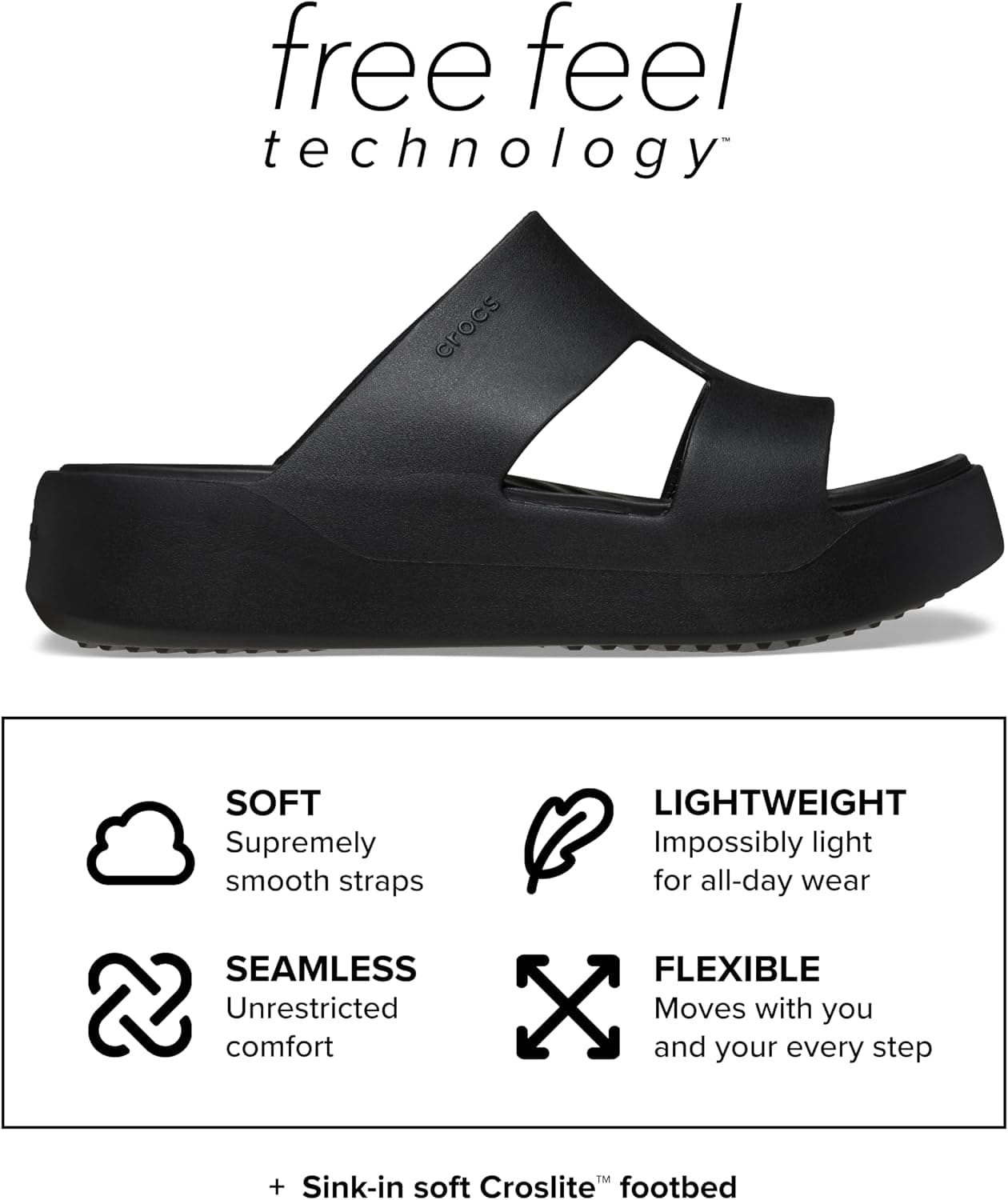 صندل زنانه Crocs پلتفرمی مدل 209409-001 صندل زنانه Crocs پلتفرمی مدل 209409-001