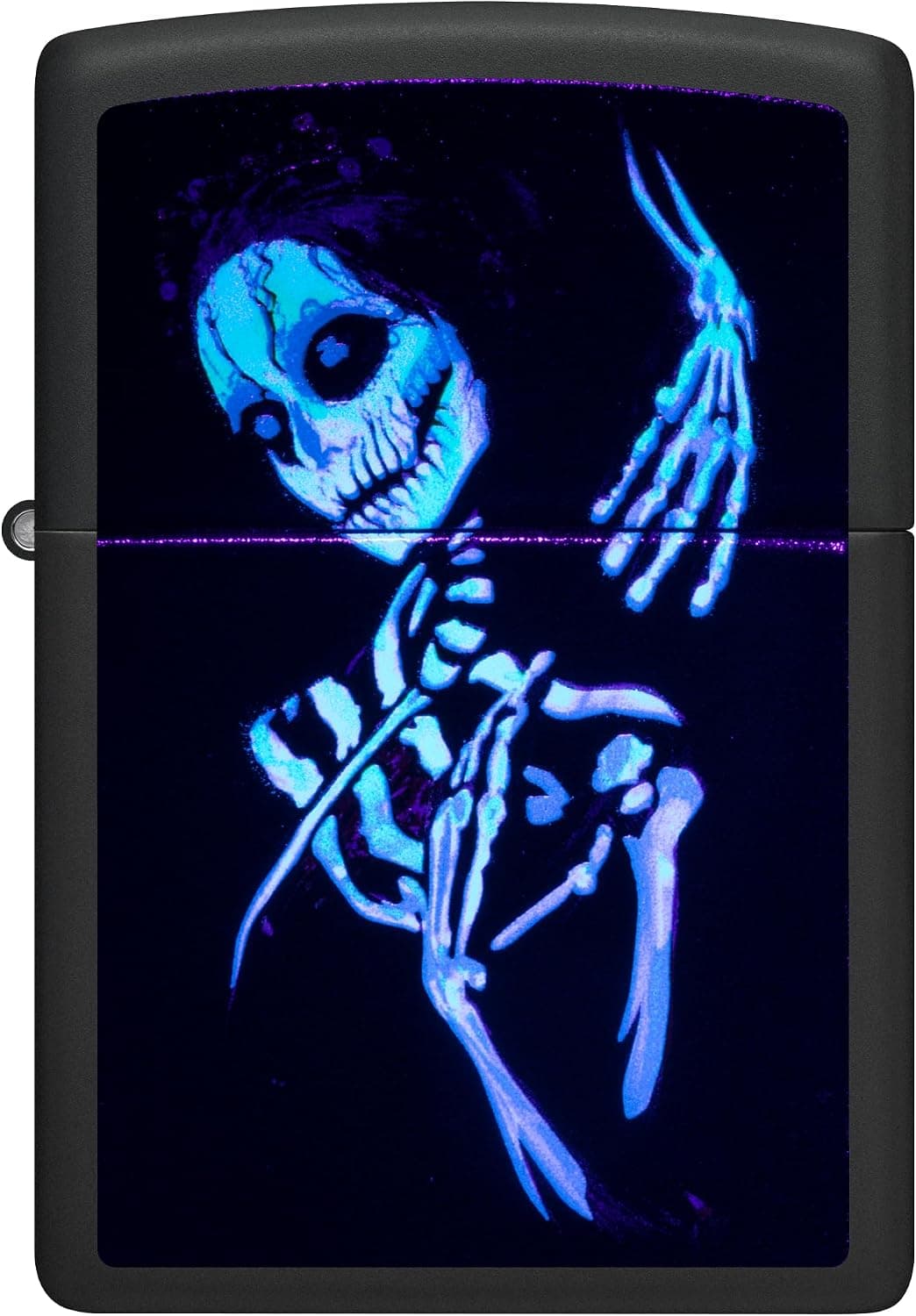 فندک Zippo بادگیر اسکلت UV مشکی مات فندک Zippo بادگیر اسکلت UV مشکی مات