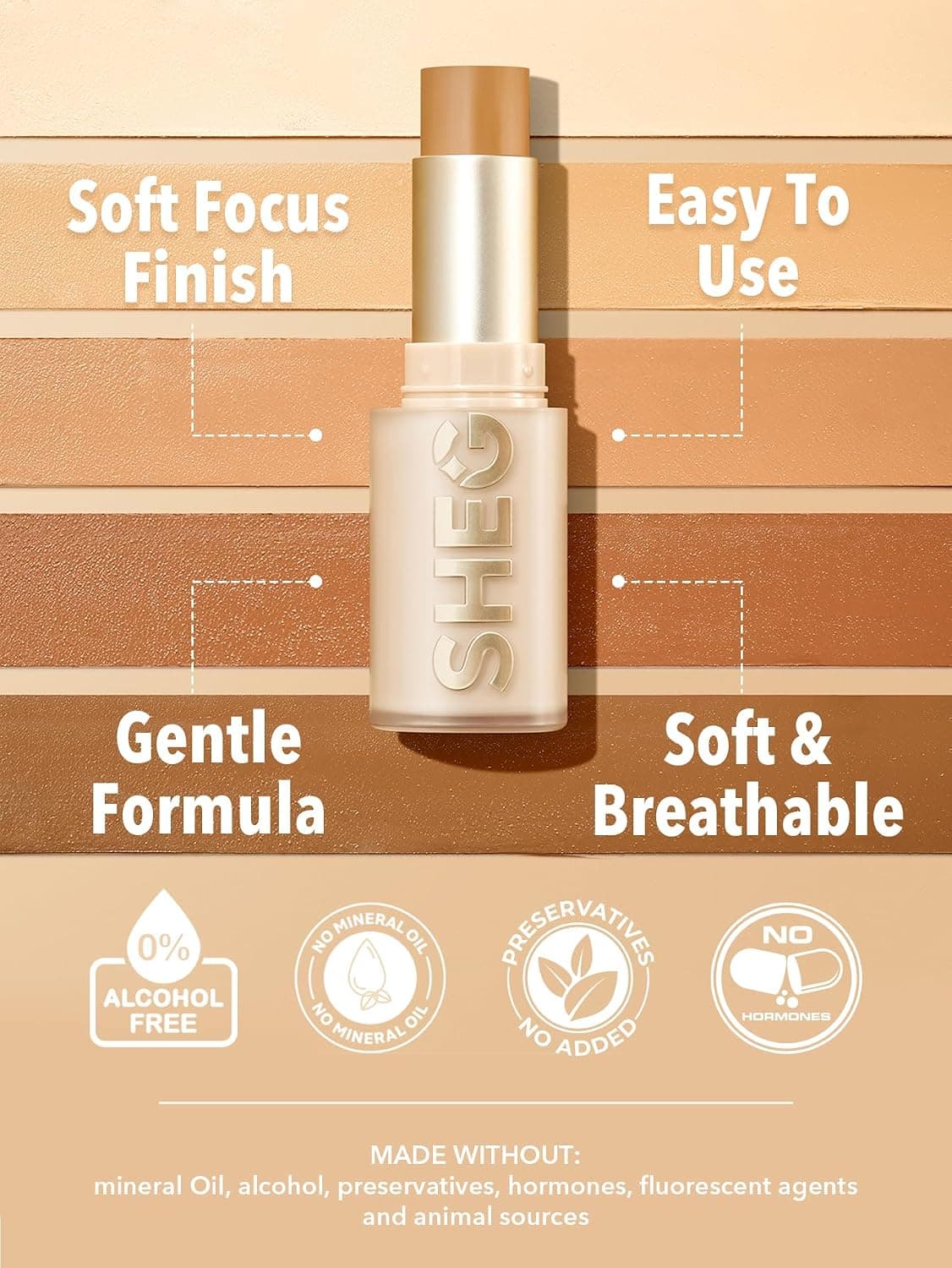 فاندیشن استیک SHEGLAM Skin Magnet پوشش بالا ماندگار برای انواع پوست رنگ شنی فاندیشن استیک SHEGLAM Skin Magnet پوشش بالا ماندگار برای انواع پوست رنگ شنی