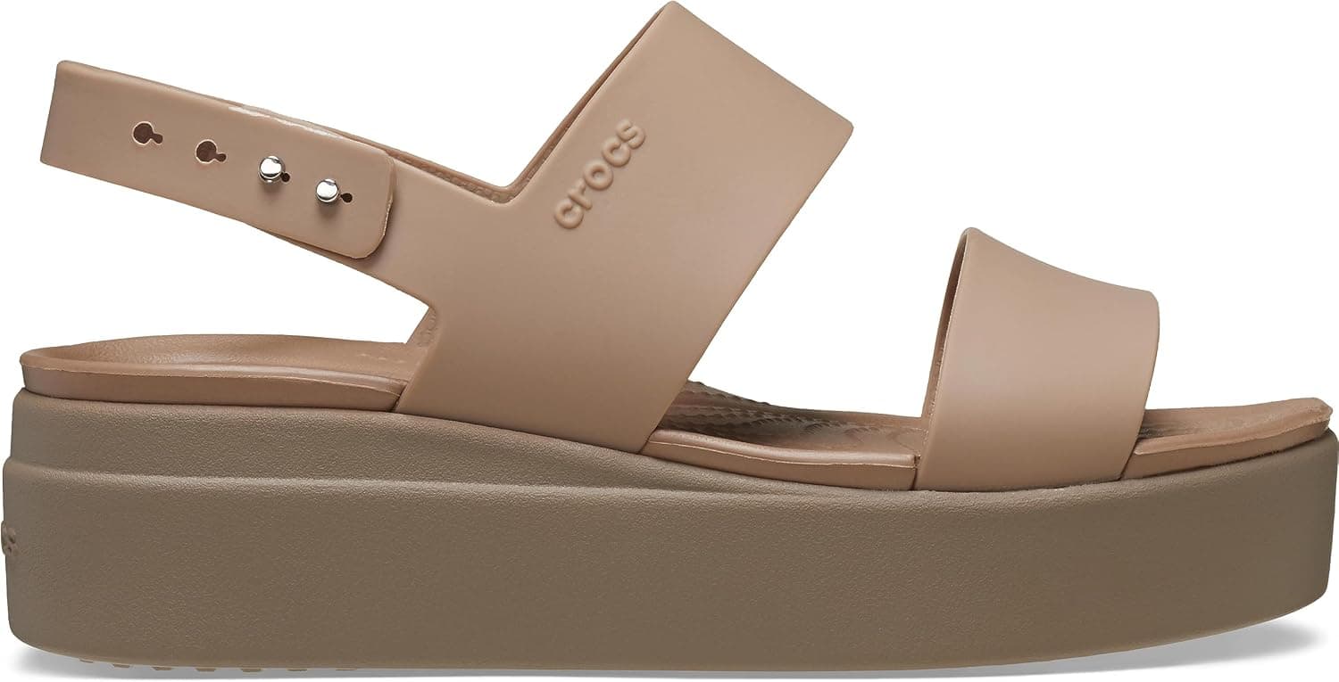 صندل زنانه Crocs پاشنه گوهای کم ارتفاع مدل Brooklyn صندل زنانه Crocs پاشنه گوهای کم ارتفاع مدل Brooklyn