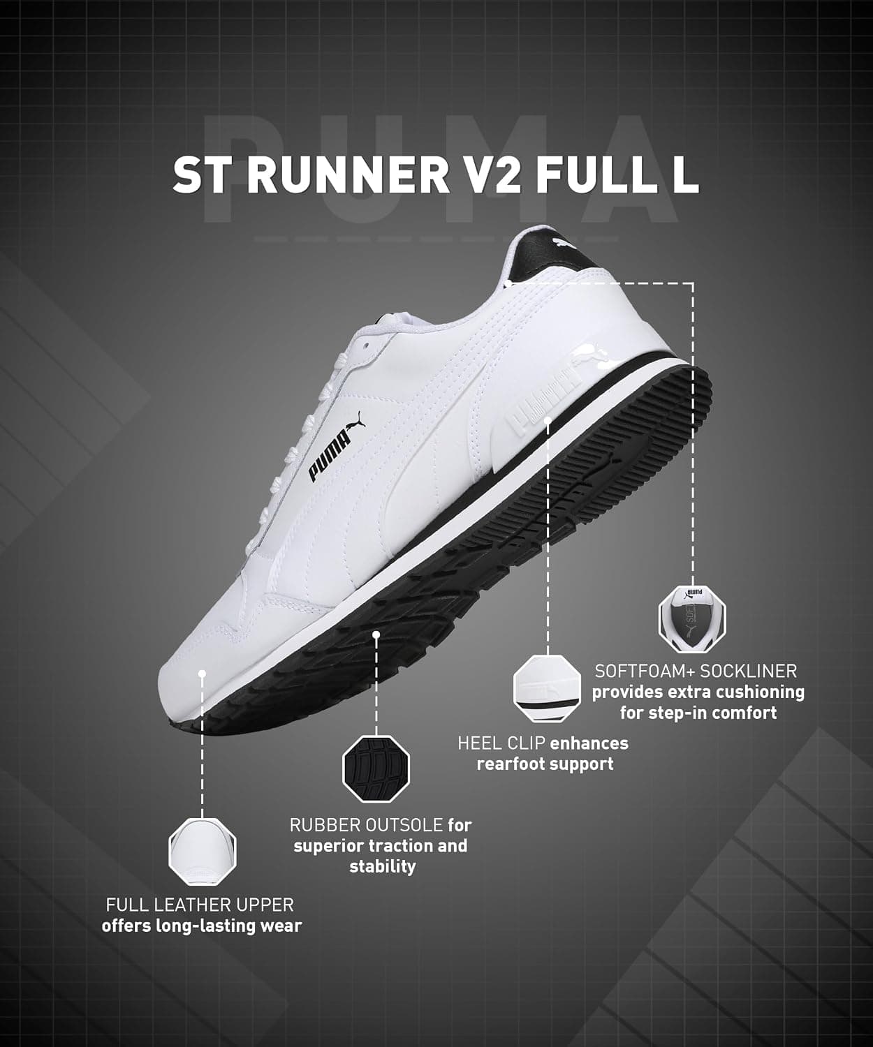 کفش اسنیکر یونیسکس PUMA مدل St Runner V2 کفش اسنیکر یونیسکس PUMA مدل St Runner V2