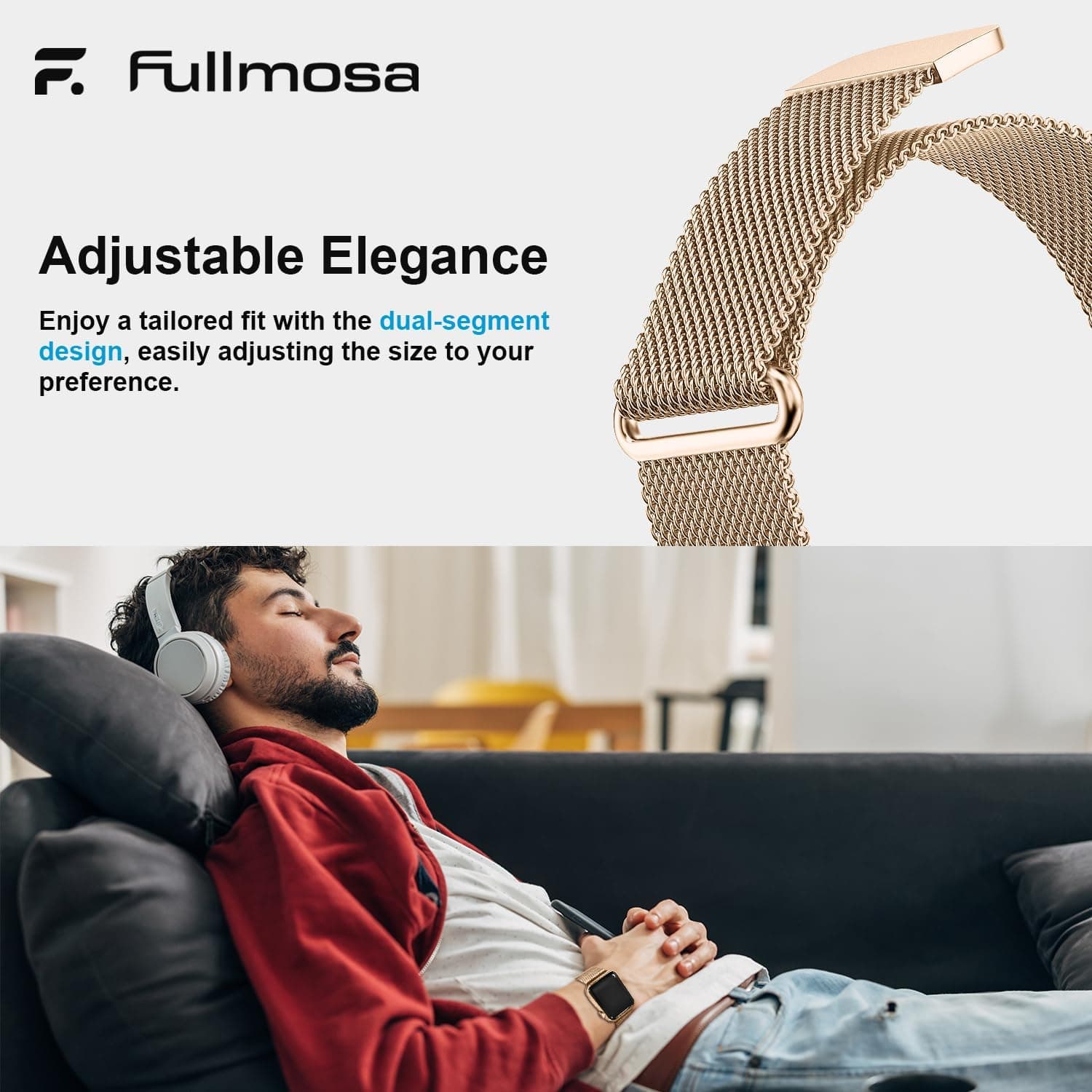 بند ساعت زنانه و مردانه Fullmosa میلانی سازگار با Apple Watch بند ساعت زنانه و مردانه Fullmosa میلانی سازگار با Apple Watch