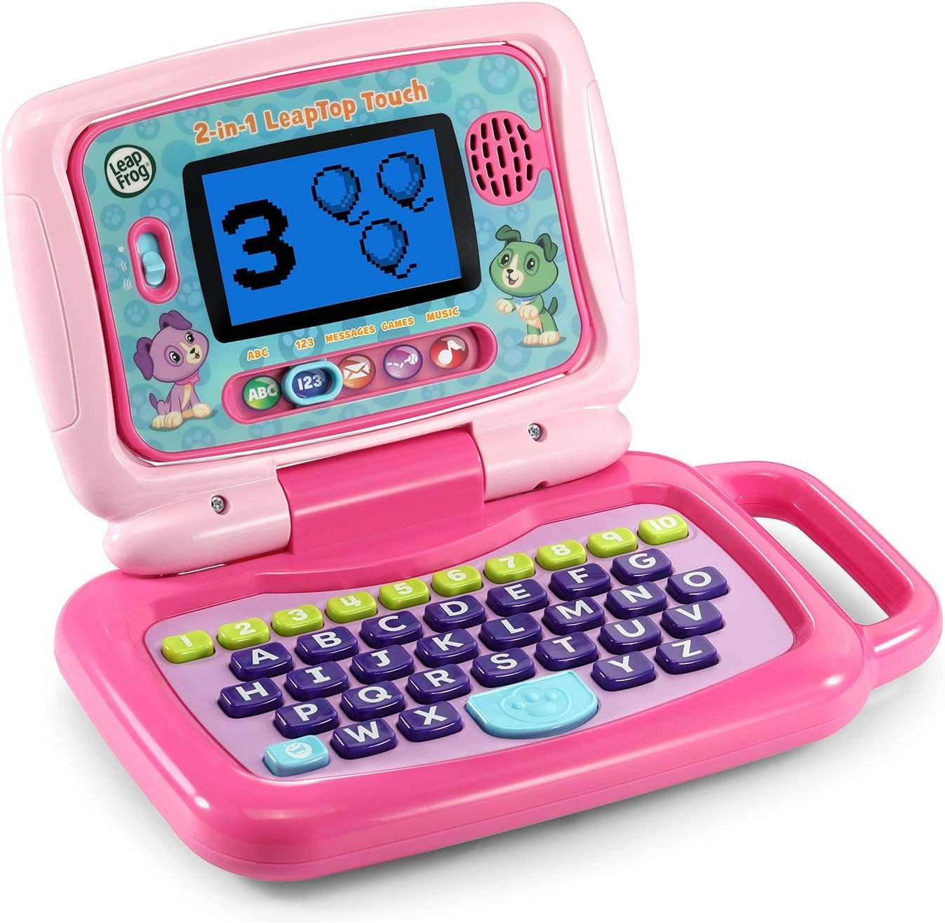 لپتاپ آموزشی کودک LeapFrog دوکاره لمسی صورتی لپتاپ آموزشی کودک LeapFrog دوکاره لمسی صورتی