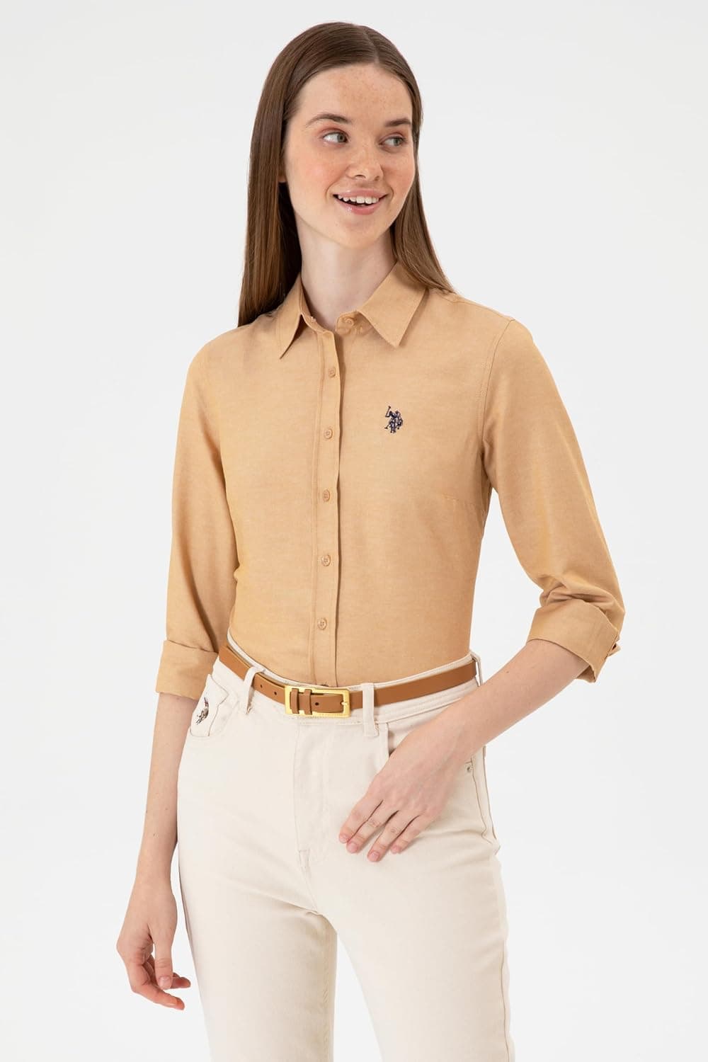 پیراهن زنانه U.S. POLO ASSN. شتری بیسیک مدل 50316711-VR015 پیراهن زنانه U.S. POLO ASSN. شتری بیسیک مدل 50316711-VR015