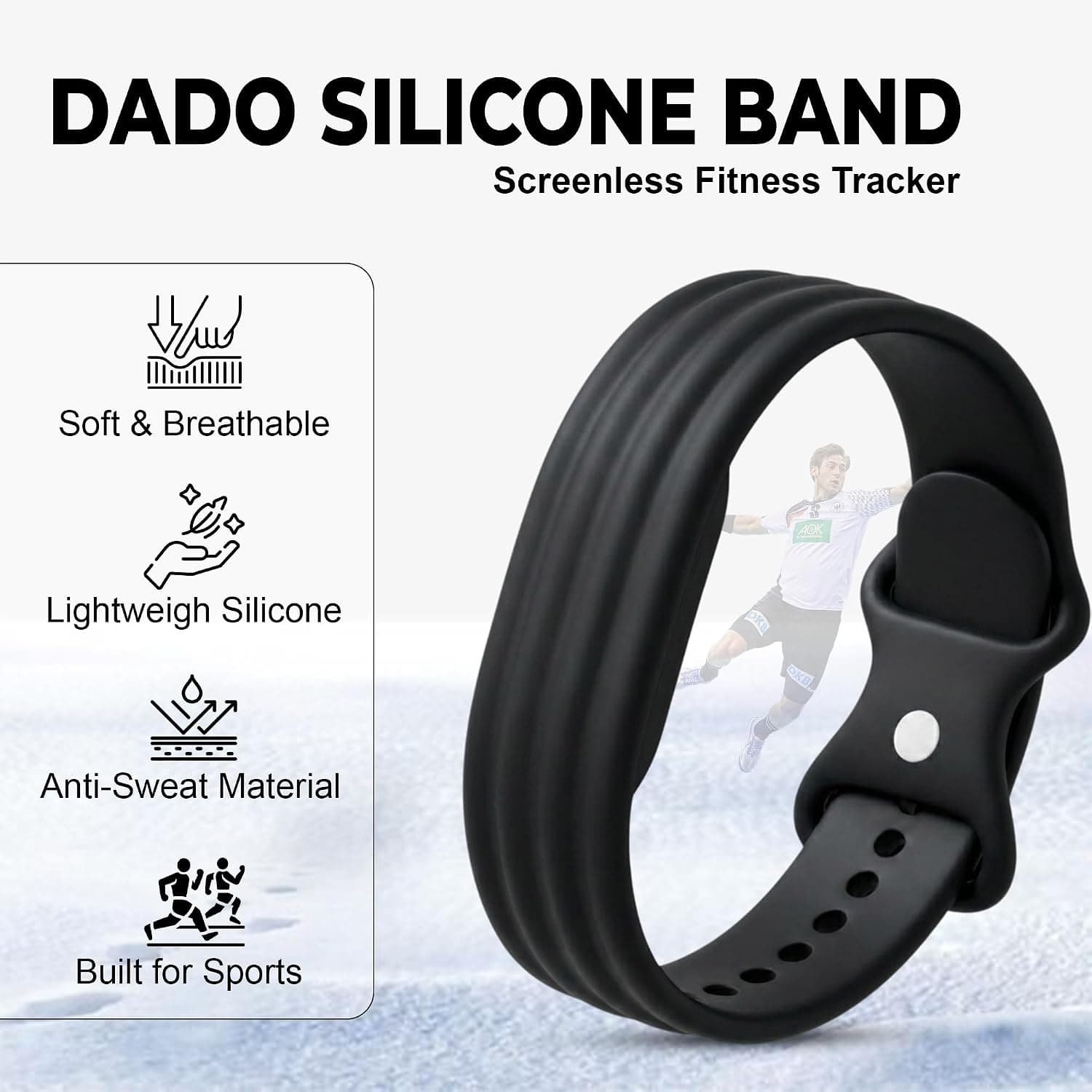 بند سیلیکونی Dado سازگار با Google Fitbit Air نرم و تنفسپذیر بند سیلیکونی Dado سازگار با Google Fitbit Air نرم و تنفسپذیر