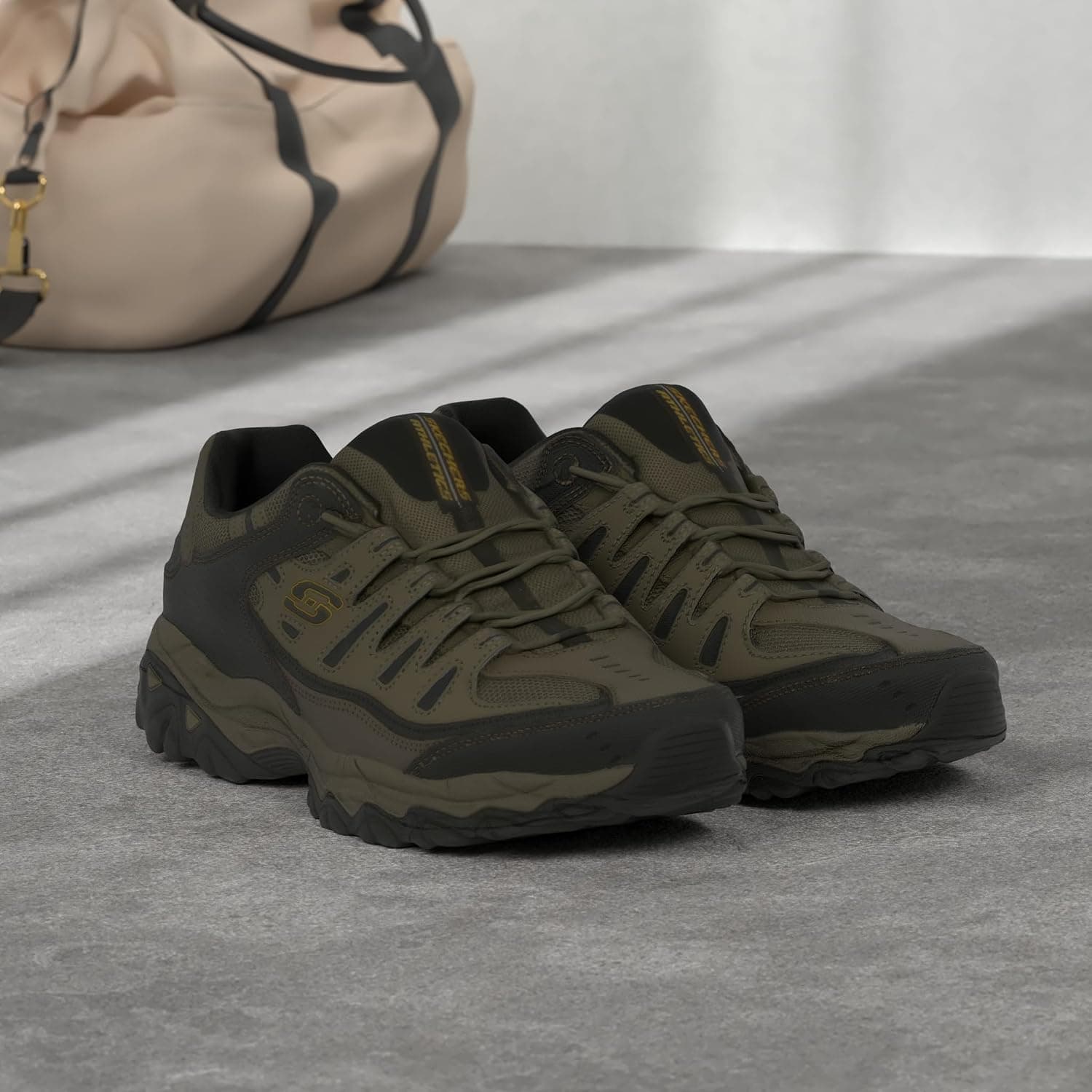 کفش ورزشی مردانه Skechers بنددار با کفی حافظهدار مدل Afterburn کفش ورزشی مردانه Skechers بنددار با کفی حافظهدار مدل Afterburn