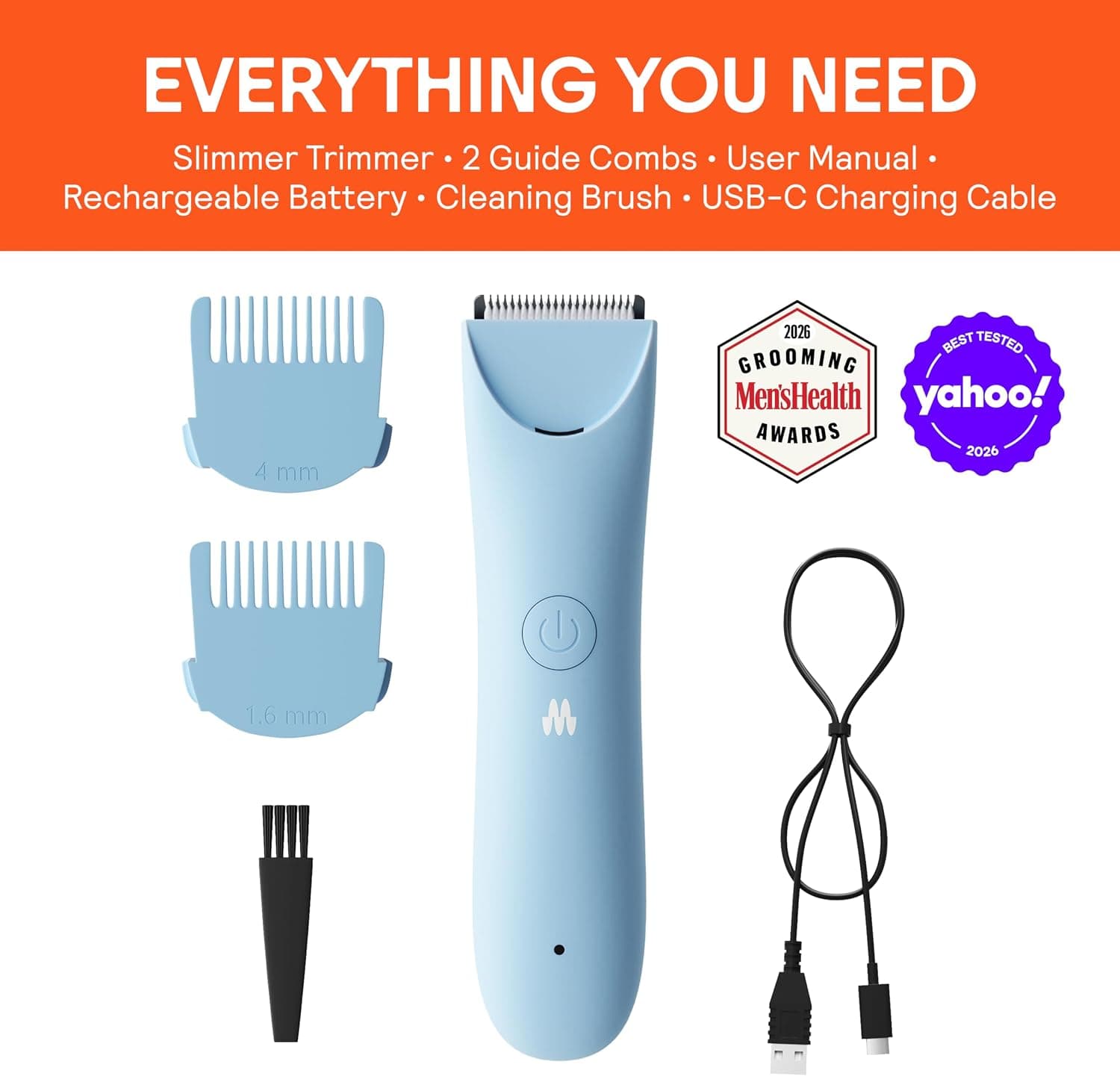 تریمر بدن زنانه و مردانه Meridian قابلشارژ USB با چراغ LED مناسب پوست حساس رنگ آبی آسمانی تریمر بدن زنانه و مردانه Meridian قابلشارژ USB با چراغ LED مناسب پوست حساس رنگ آبی آسمانی