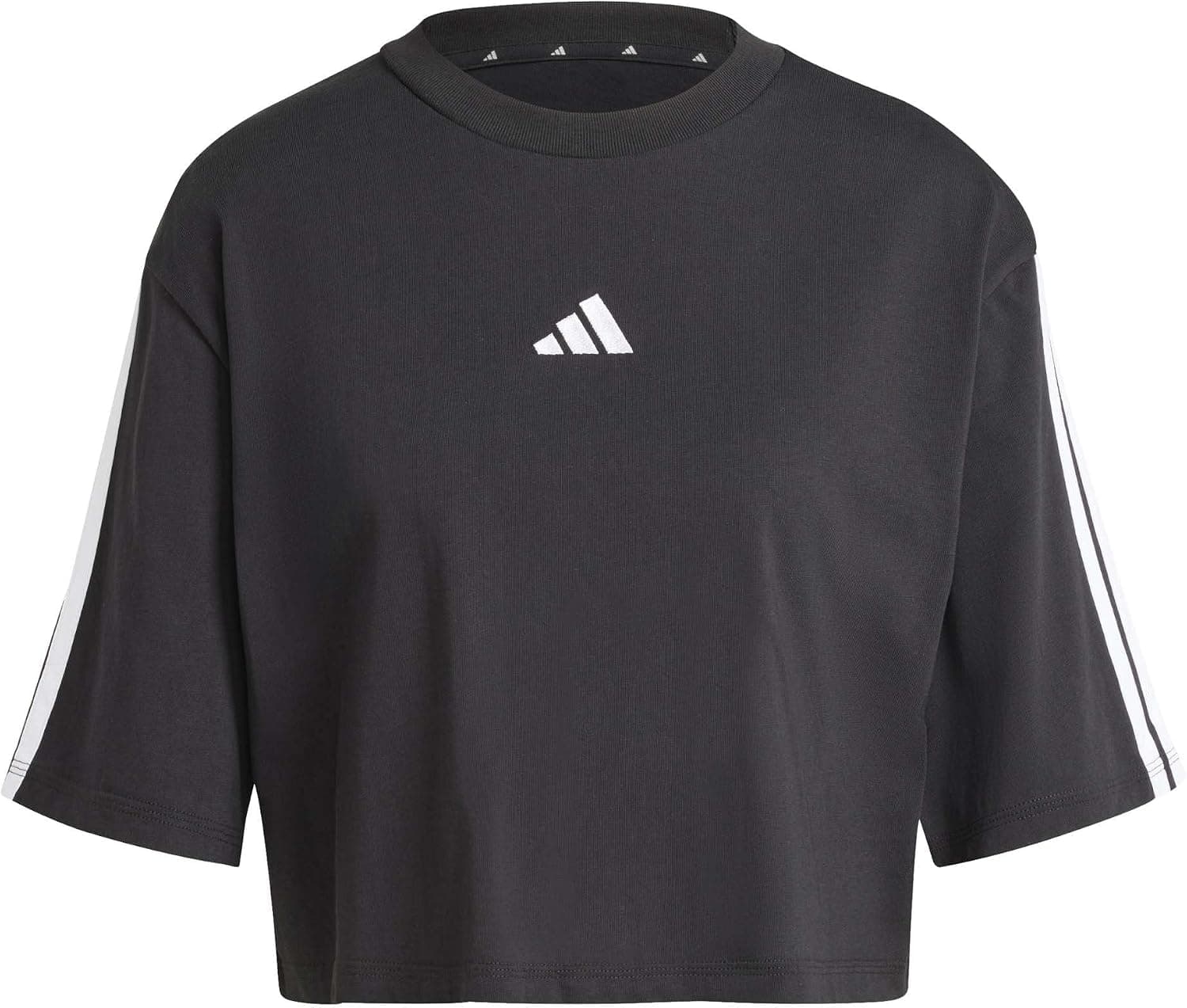 تیشرت زنانه adidas Essentials 3-Stripes نخی گشاد تیشرت زنانه adidas Essentials 3-Stripes نخی گشاد