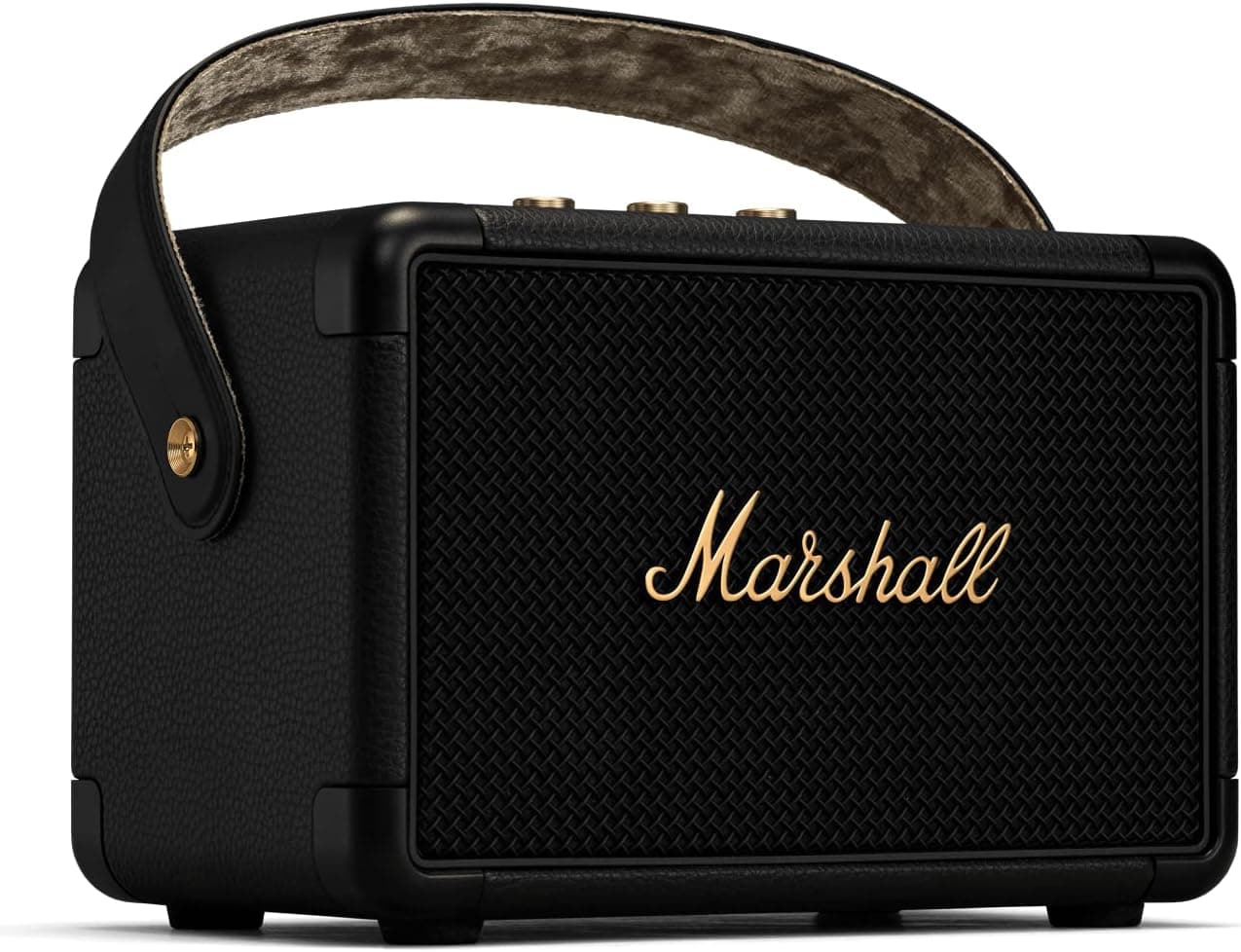 اسپیکر قابل حمل بلوتوثی Marshall مدل Kilburn II مشکی و برنجی 36W اسپیکر قابل حمل بلوتوثی Marshall مدل Kilburn II مشکی و برنجی 36W