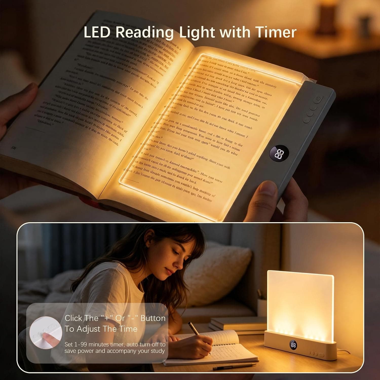 چراغ مطالعه و شب 2 in 1 Choudao Tech LED قابل تنظیم تخت چراغ مطالعه و شب 2 in 1 Choudao Tech LED قابل تنظیم تخت