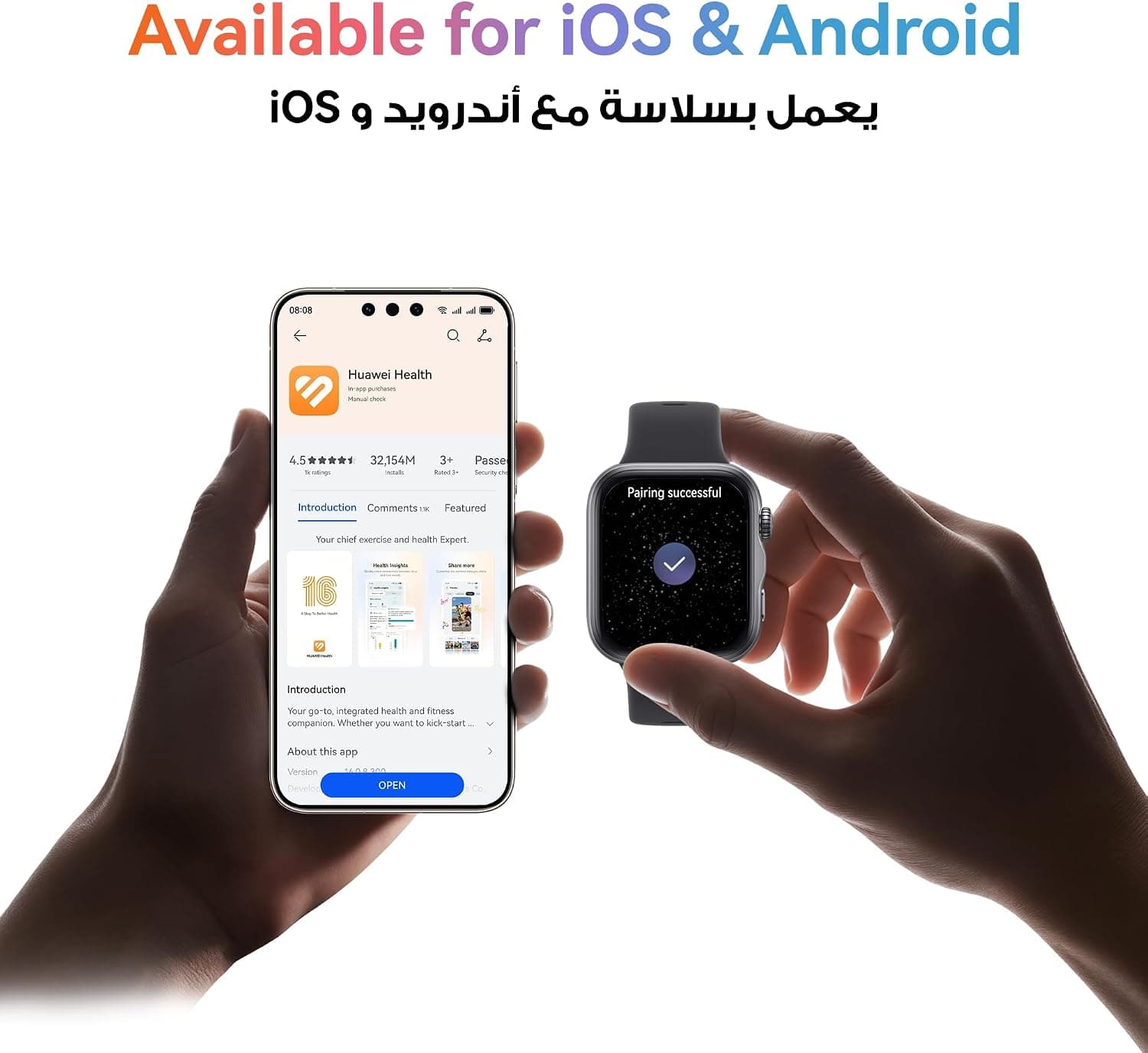 ساعت هوشمند HUAWEI WATCH FIT 5 با نمایشگر FullView 43mm، GPS و پایش سلامت مشکی ساعت هوشمند HUAWEI WATCH FIT 5 با نمایشگر FullView 43mm، GPS و پایش سلامت مشکی
