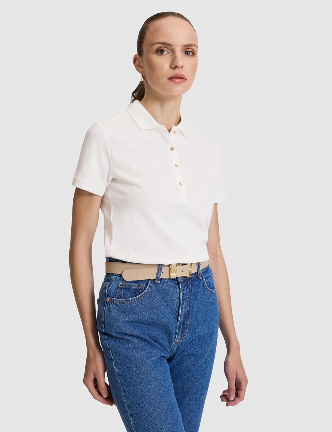 تیشرت زنانه Pierre Cardin سفید بیسیک مدل 50325456-VR013 تیشرت زنانه Pierre Cardin سفید بیسیک مدل 50325456-VR013