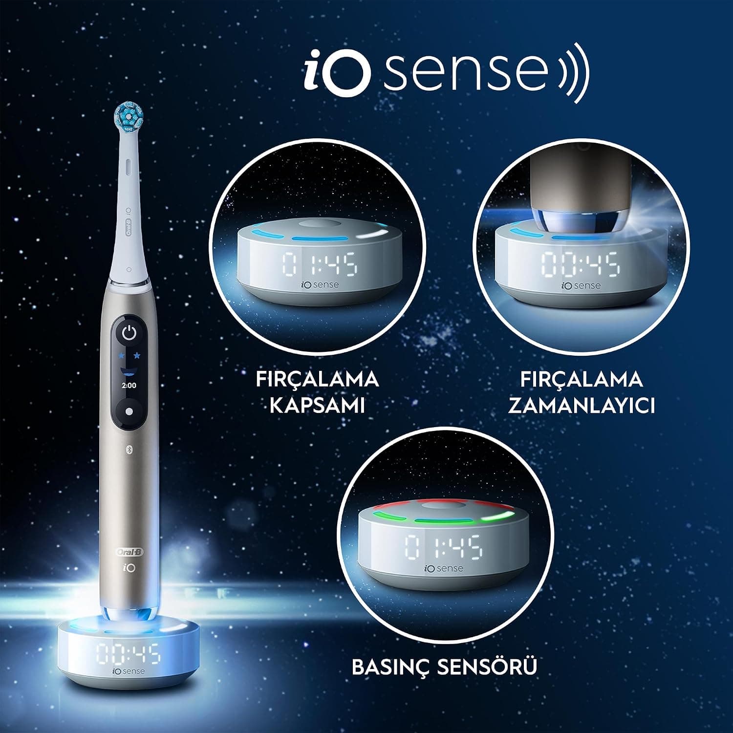 مسواک برقی Oral-B iO10 Gold با 1 سری مسواک، شارژر مغناطیسی سریع، باتری بادوام و کیف مسافرتی شارژر مسواک برقی Oral-B iO10 Gold با 1 سری مسواک، شارژر مغناطیسی سریع، باتری بادوام و کیف مسافرتی شارژر