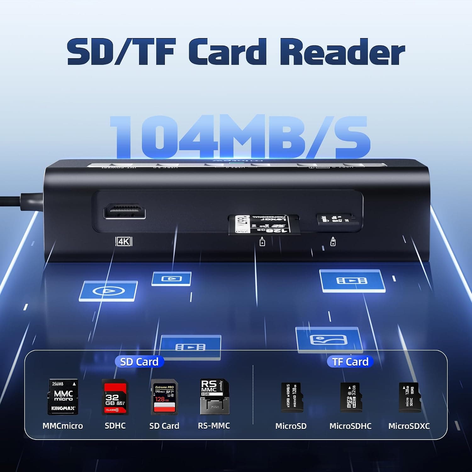 هاب USB-C intpw 9 در 1 با HDMI 4K@60Hz و PD 100W هاب USB-C intpw 9 در 1 با HDMI 4K@60Hz و PD 100W