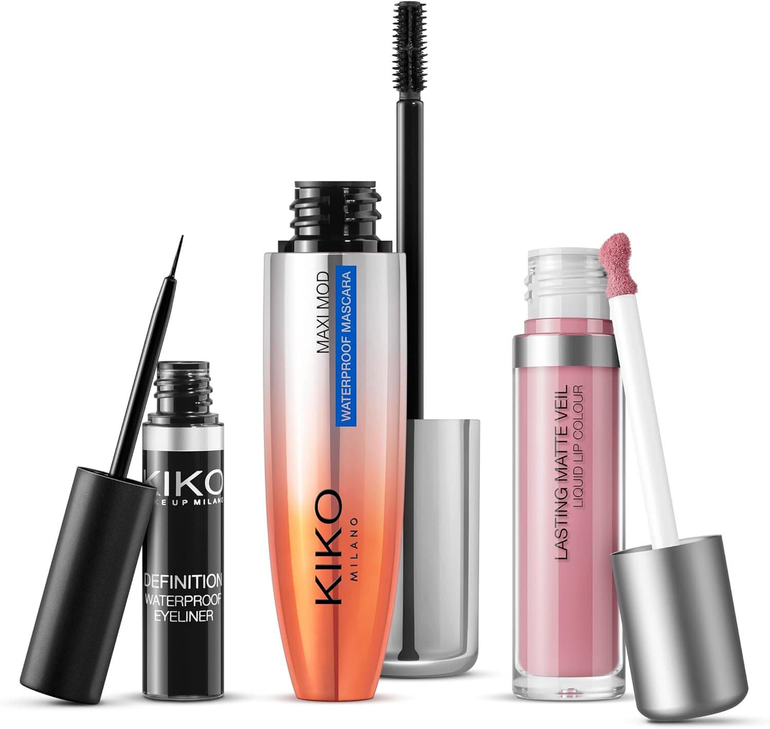 ست آرایشی Kiko Milano شامل ریمل و خط چشم ضدآب و رژلب مایع مات ست آرایشی Kiko Milano شامل ریمل و خط چشم ضدآب و رژلب مایع مات