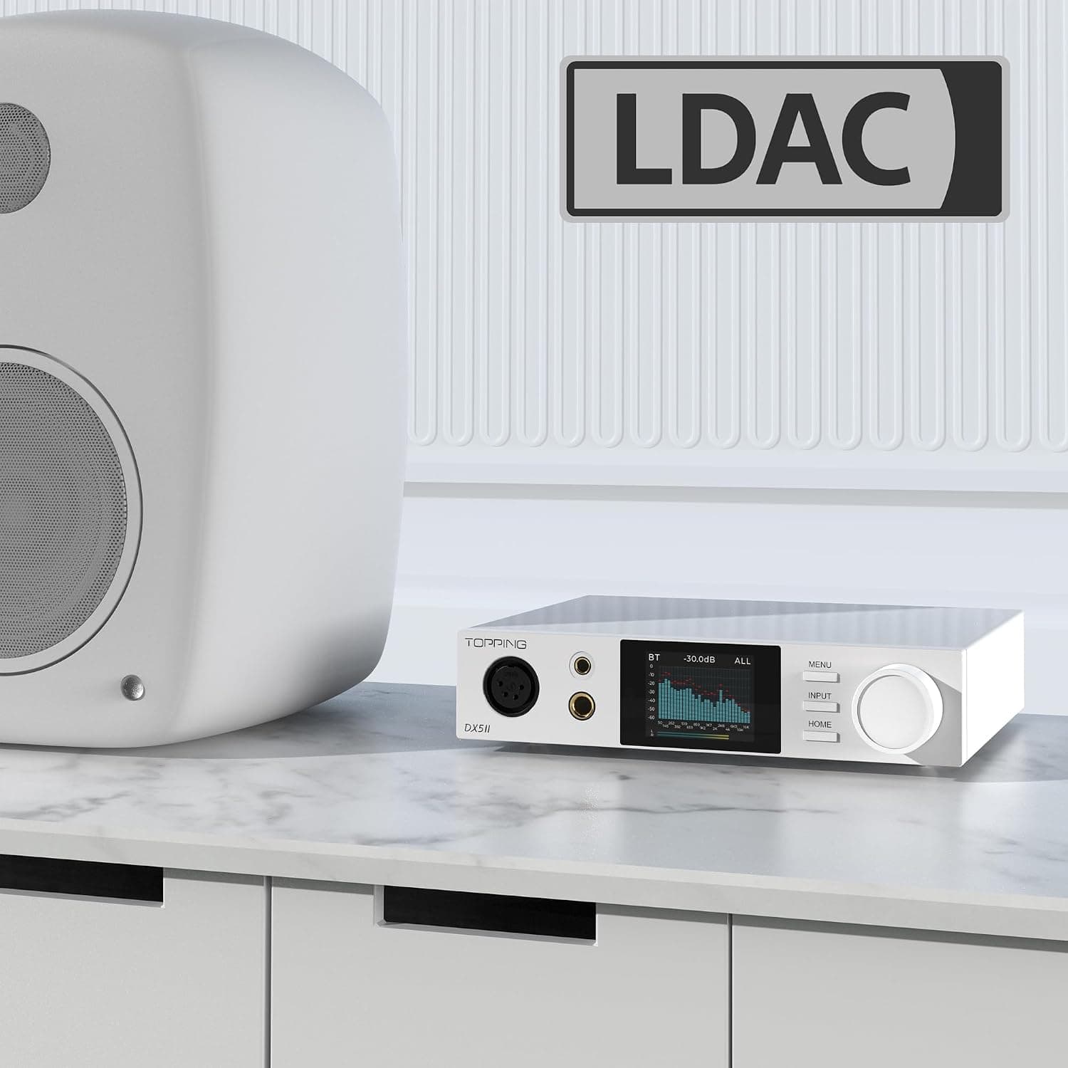 DAC و تقویتکننده هدفون رومیزی TOPPING با تراشه ES9039Q2M مدل DX5 II مشکی DAC و تقویتکننده هدفون رومیزی TOPPING با تراشه ES9039Q2M مدل DX5 II مشکی