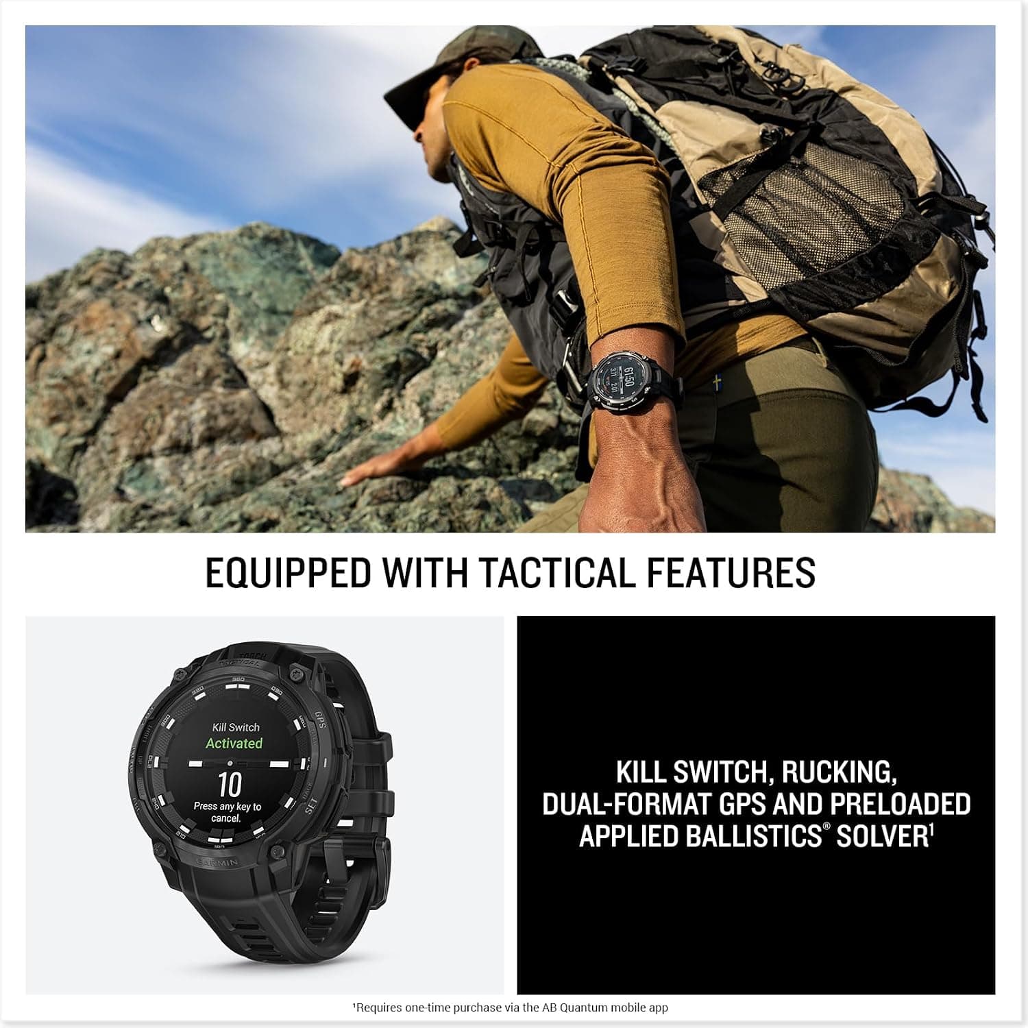 ساعت تاکتیکال هوشمند هیبریدی GPS Garmin Instinct Crossover AMOLED - Tactical Edition با عقربههای آنالوگ و بند سیلیکونی مشکی ساعت تاکتیکال هوشمند هیبریدی GPS Garmin Instinct Crossover AMOLED - Tactical Edition با عقربههای آنالوگ و بند سیلیکونی مشکی