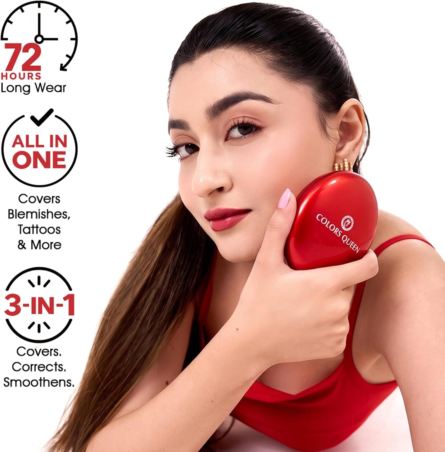 کوشن فاندیشن Colors Queen پوشش کامل فینیش ساتن مدل 02 بژ طبیعی کوشن فاندیشن Colors Queen پوشش کامل فینیش ساتن مدل 02 بژ طبیعی