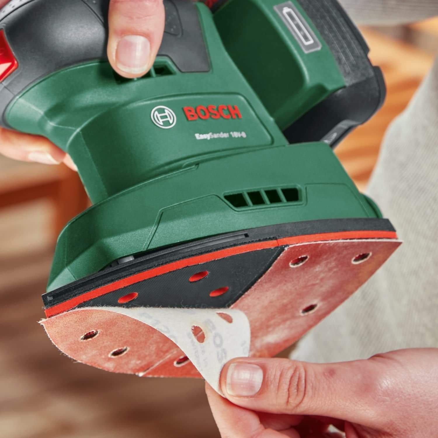 ساینده چندکاره شارژی Bosch مدل EasySander 18V-8 بدون باتری برای چوب ساینده چندکاره شارژی Bosch مدل EasySander 18V-8 بدون باتری برای چوب