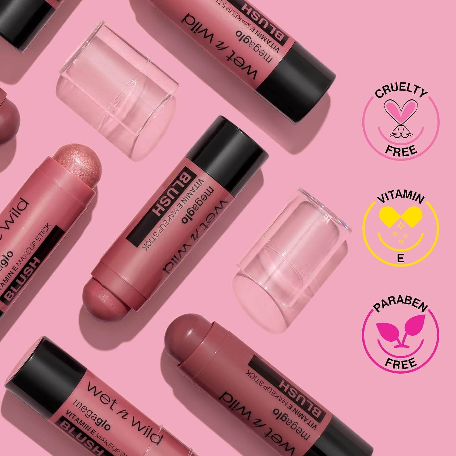 استیک آرایشی Wet n Wild Mega Glo وگان و بدون تست حیوانی رنگ صورتی غبارآلود استیک آرایشی Wet n Wild Mega Glo وگان و بدون تست حیوانی رنگ صورتی غبارآلود